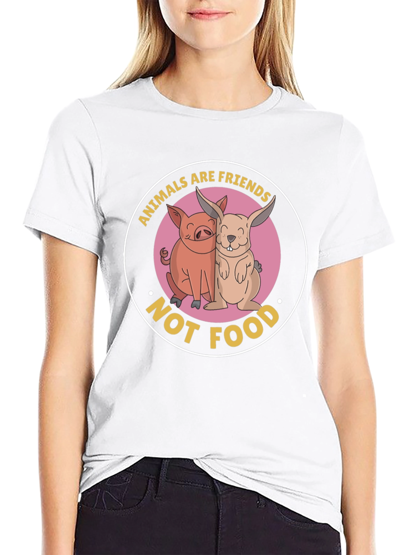 Animals are Friends T-Shirt - Vegan Friendly