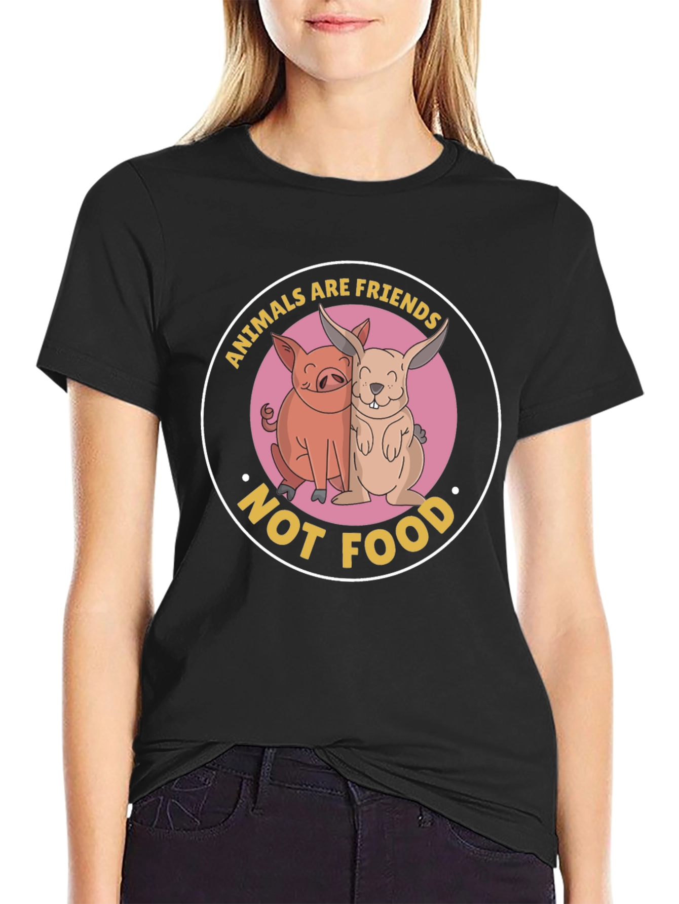 Animals are Friends T-Shirt - Vegan Friendly