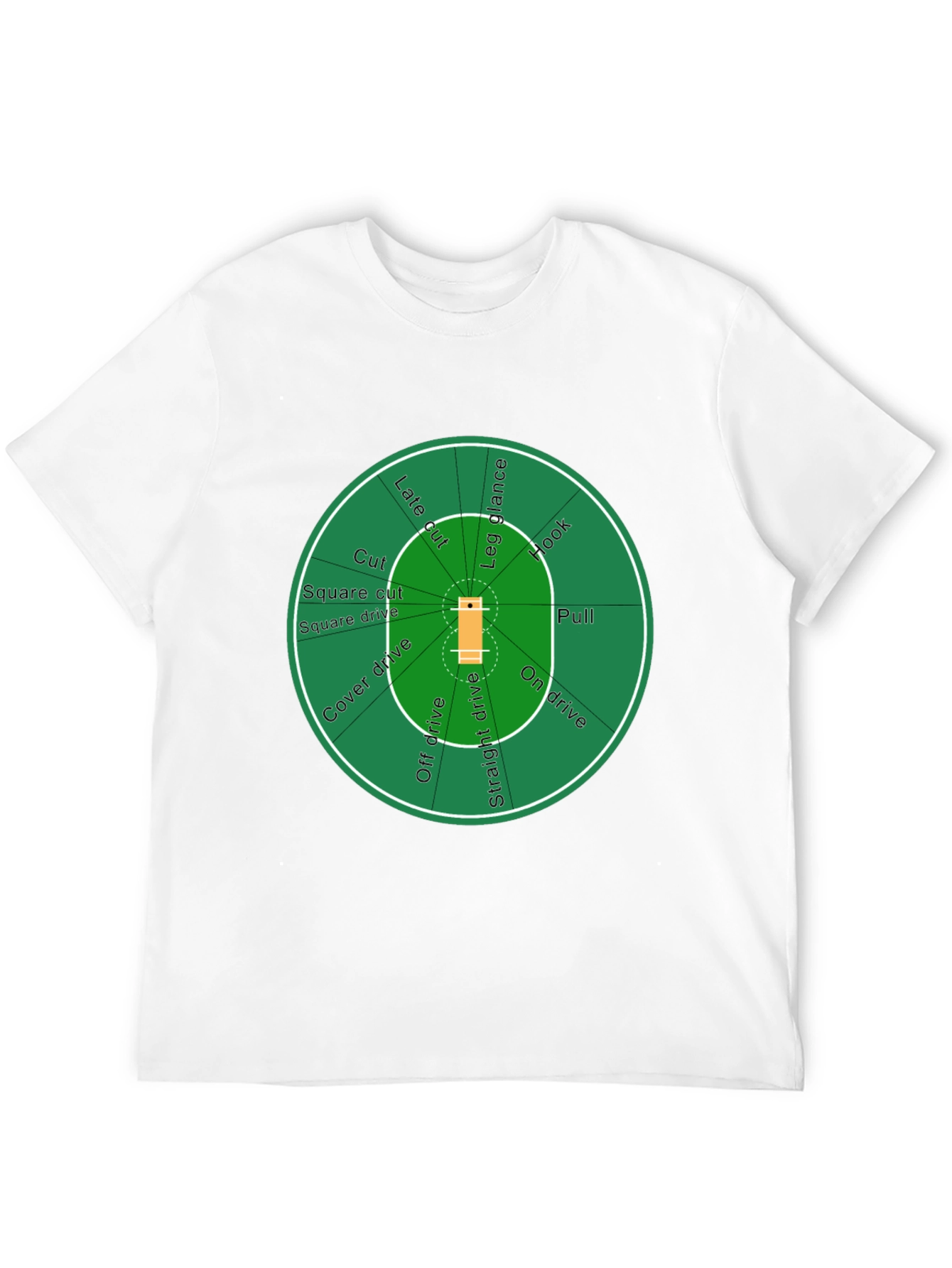 Cricket Field T-Shirt - Black Cotton Tee