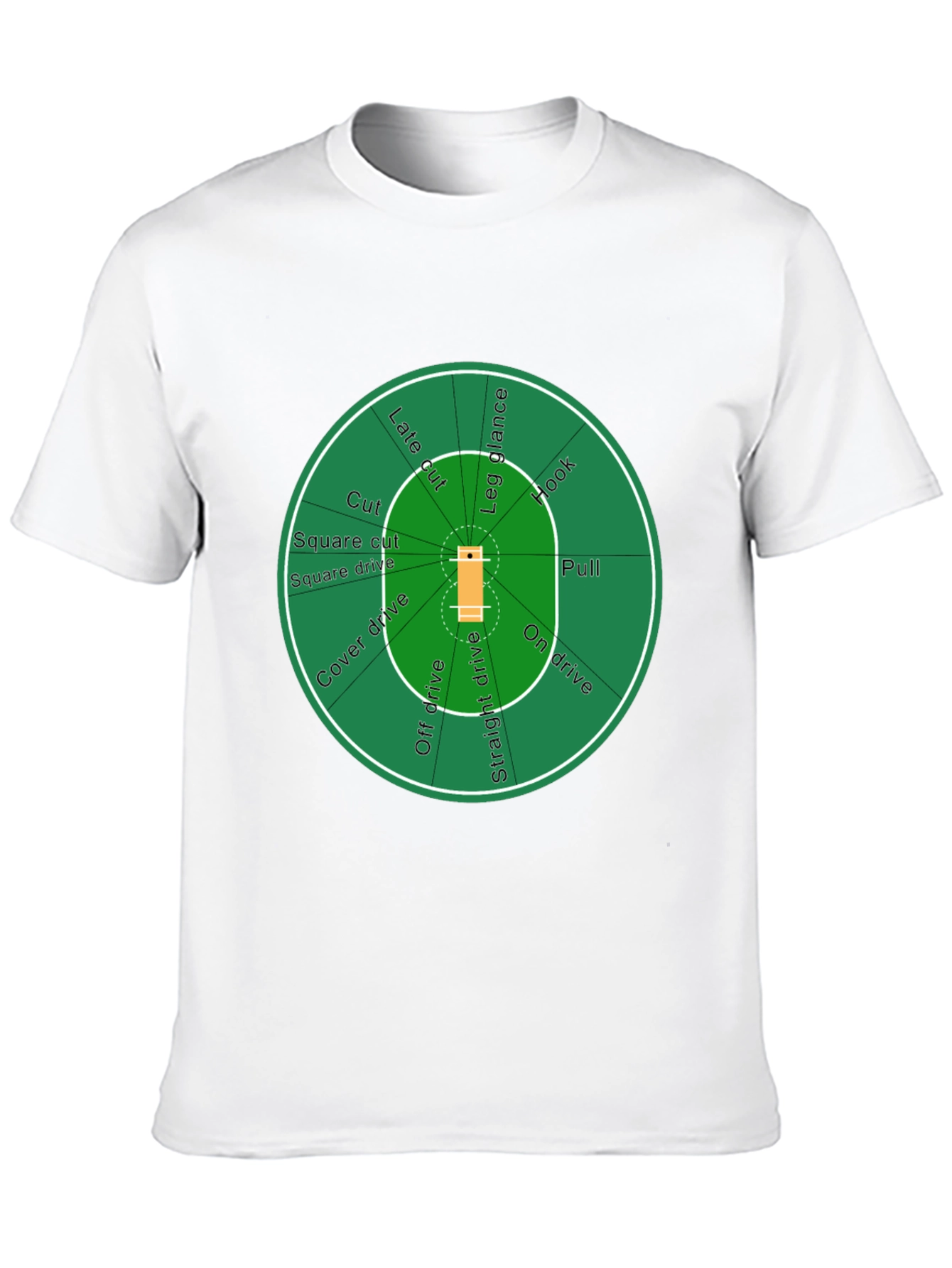 Cricket Field T-Shirt - Black Cotton Tee