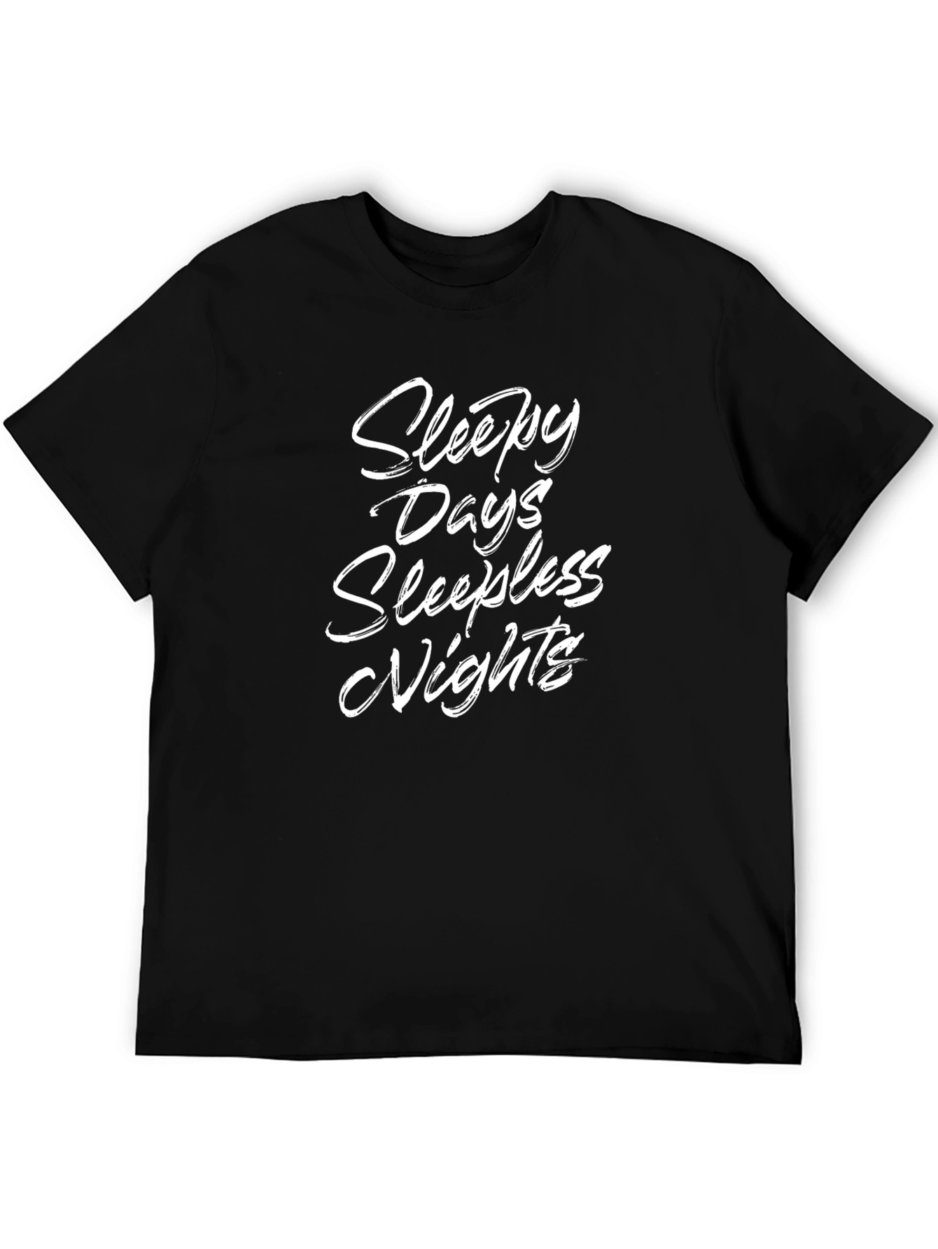 Sleepy Days Sleepless Nights Graphic Tee - Black