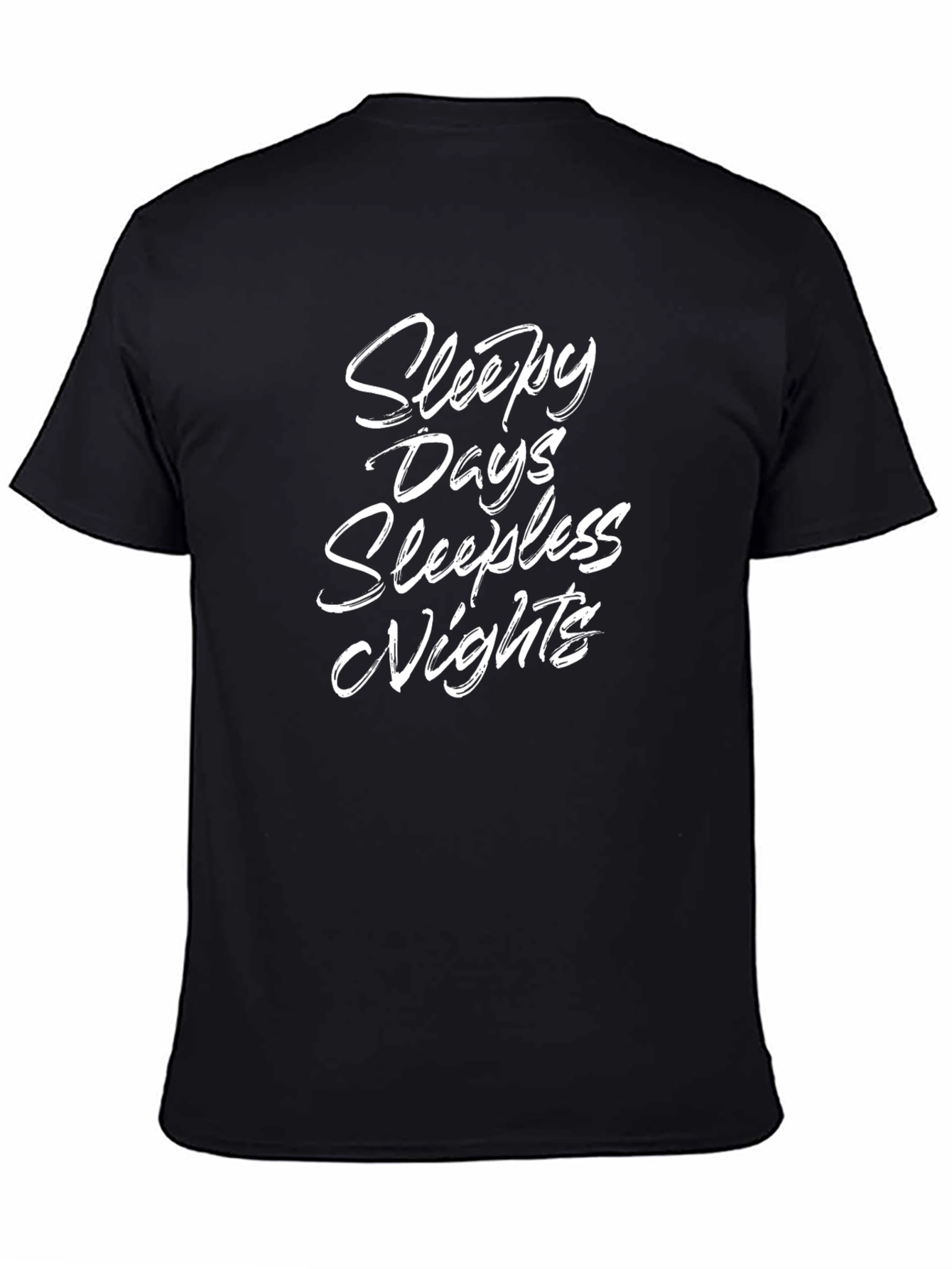 Sleepy Days Sleepless Nights Graphic Tee - Black