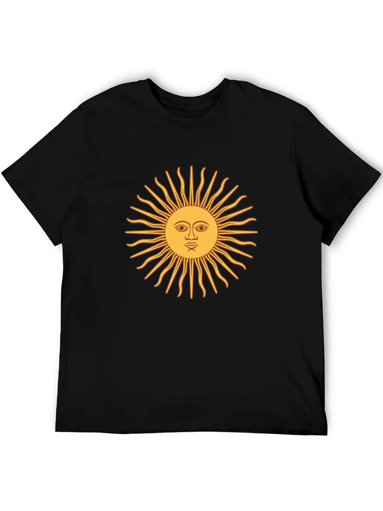 Argentina Sun T-Shirt - Black Cotton Tee