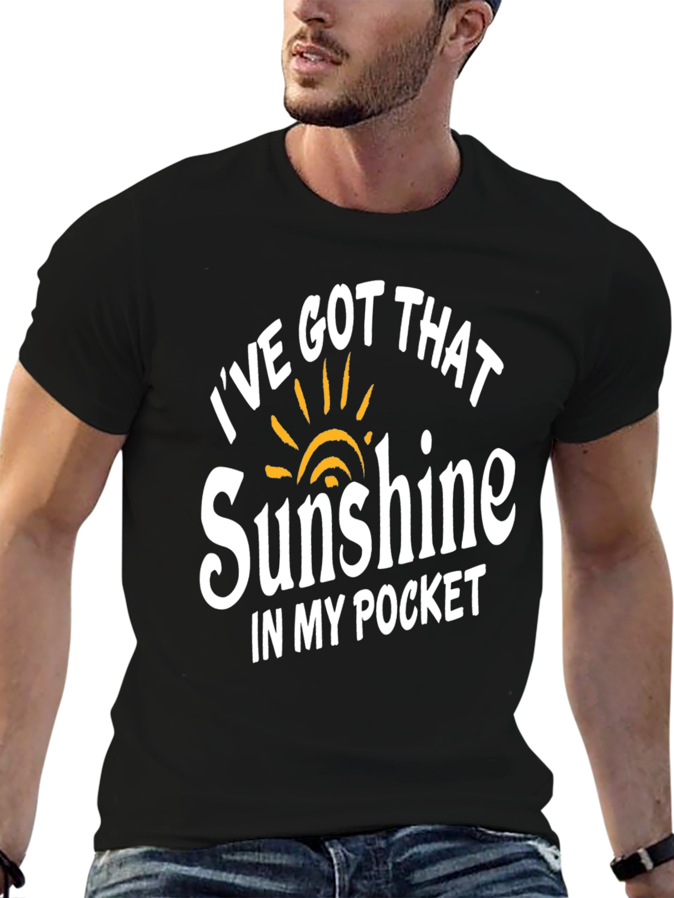 Sunshine in My Pocket Black Graphic T-Shirt