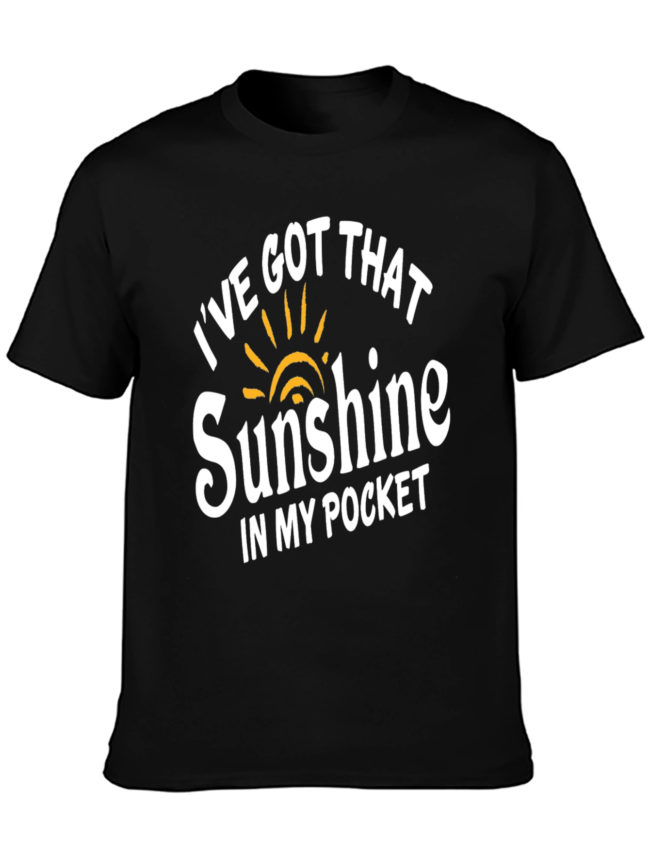 Sunshine in My Pocket Black Graphic T-Shirt