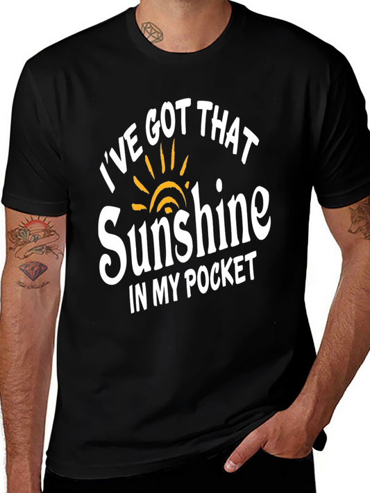 Sunshine in My Pocket Black Graphic T-Shirt