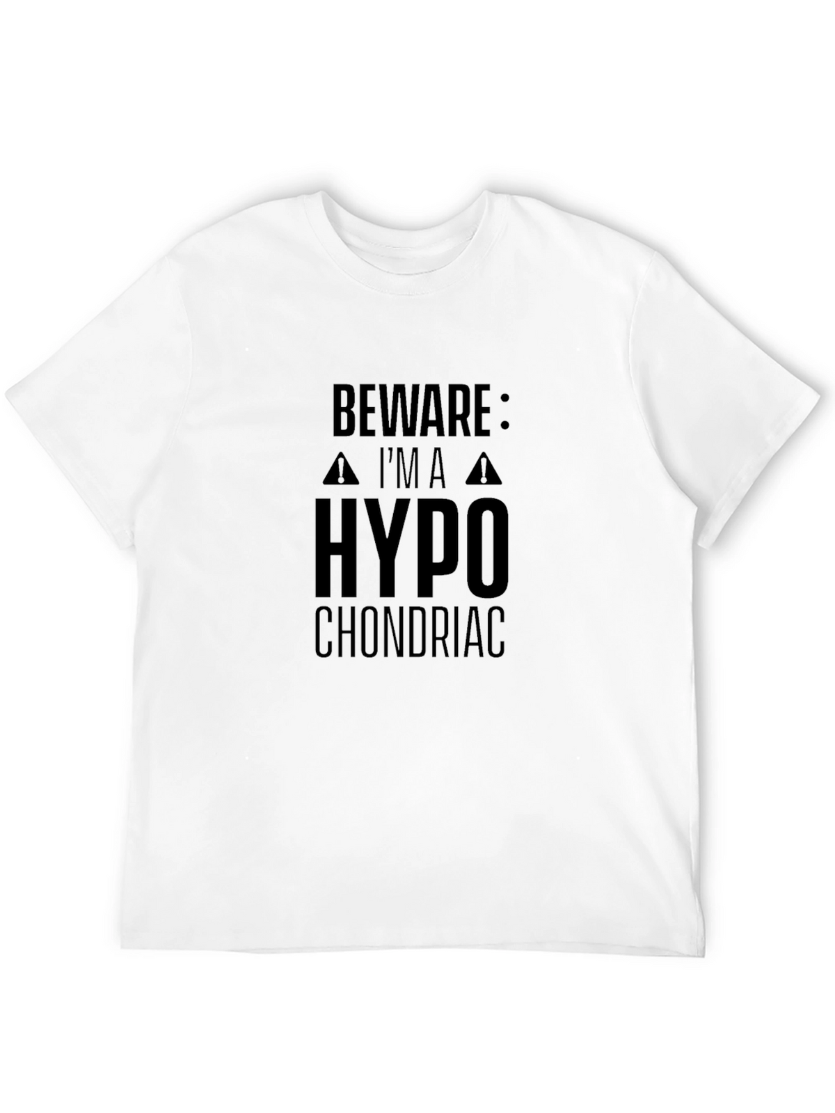 Hypochondriac Warning Graphic Tee - Black