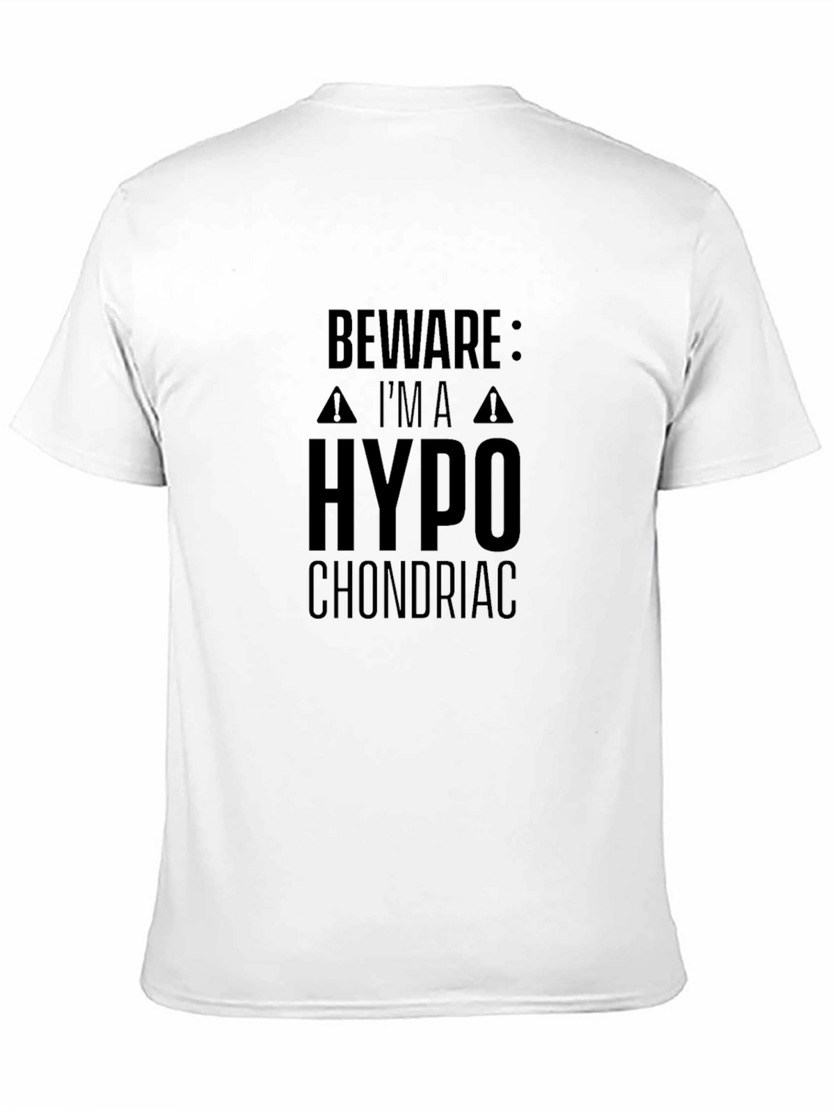 Hypochondriac Warning Graphic Tee - Black