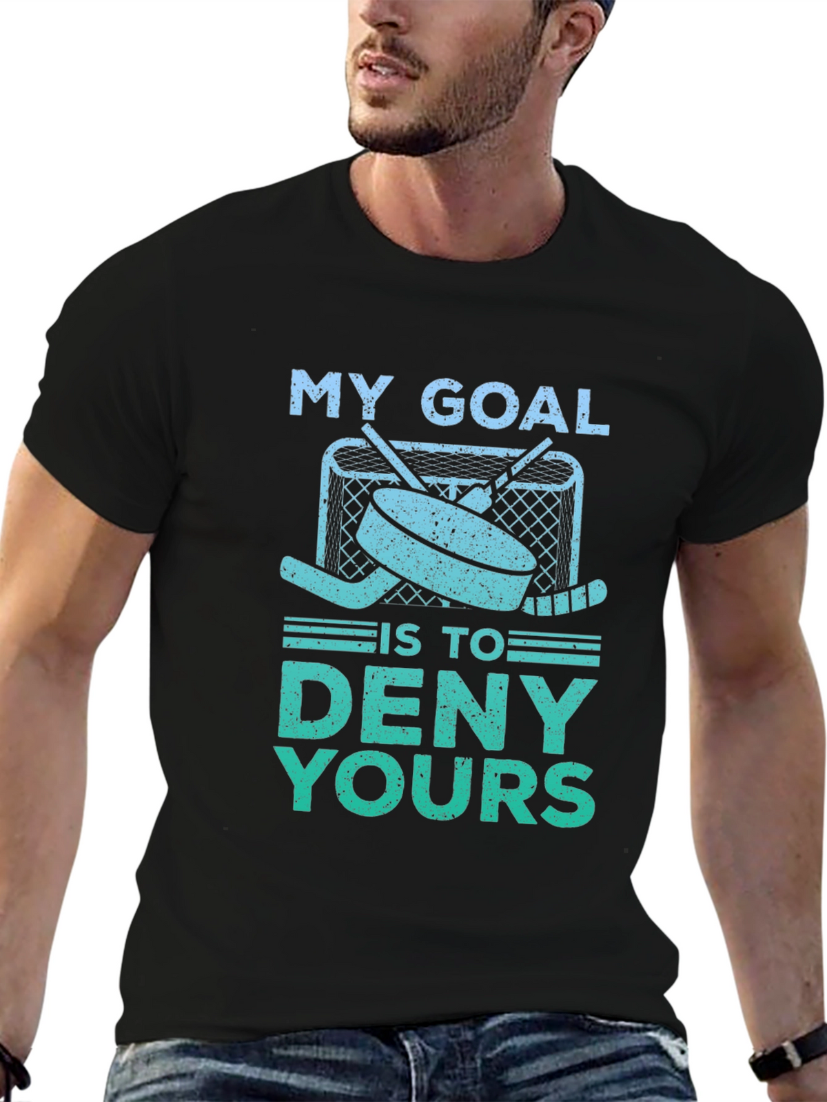 Hockey Goal T-Shirt - Deny Yours!