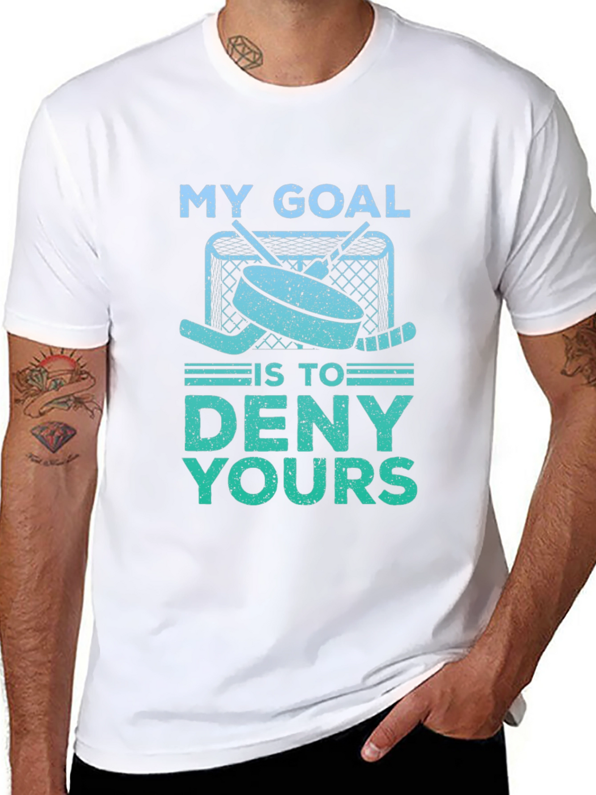 Hockey Goal T-Shirt - Deny Yours!