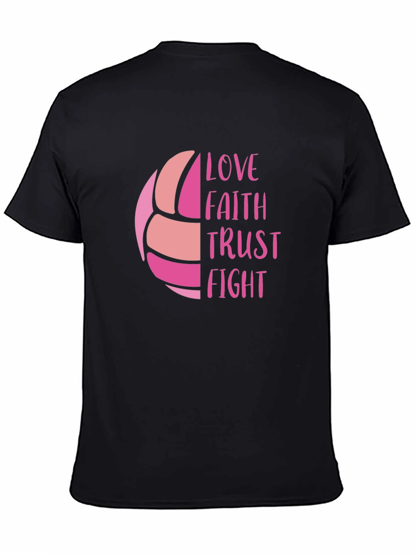 Volleyball Love Faith Trust Fight Graphic Tee