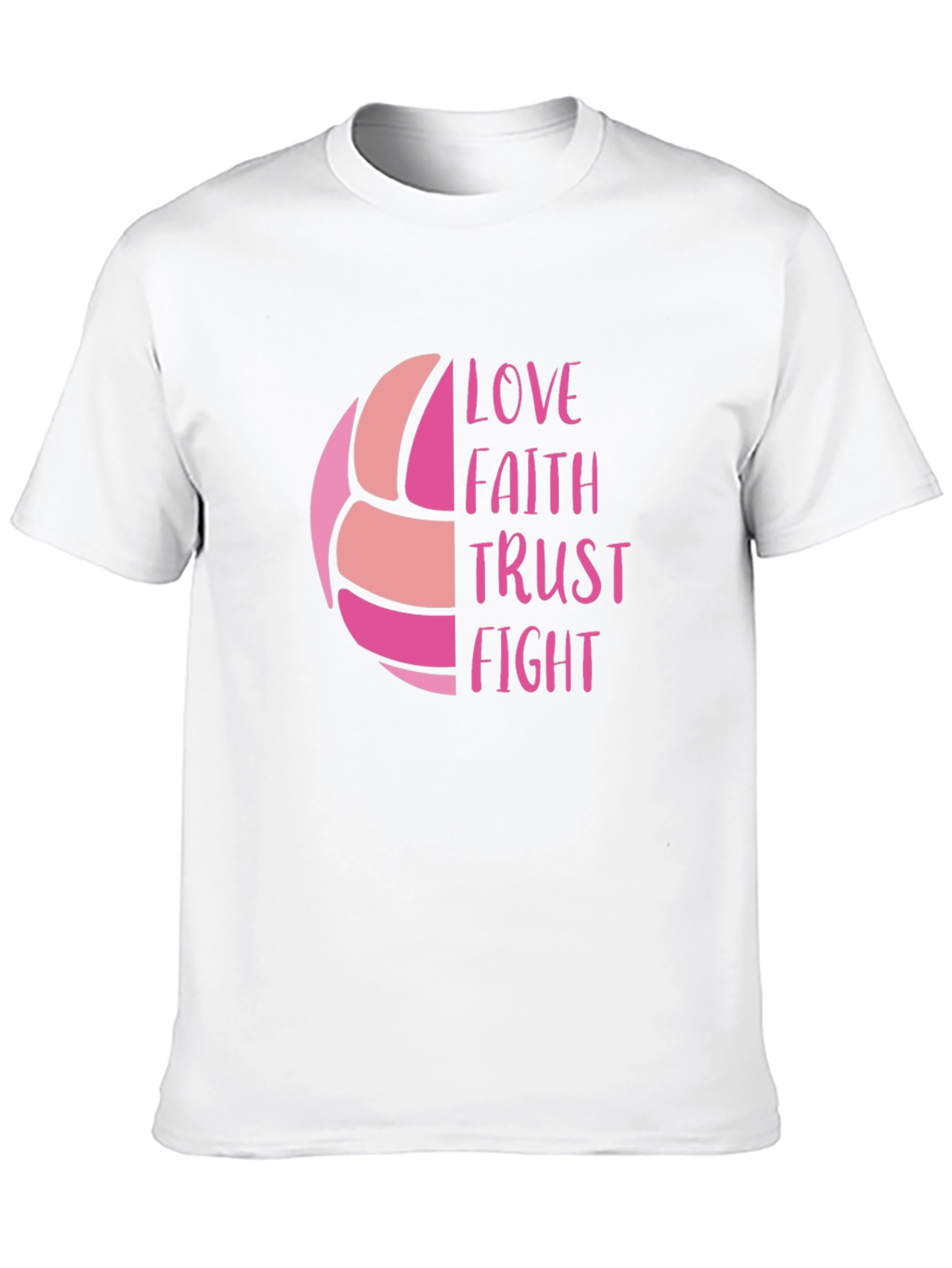Volleyball Love Faith Trust Fight Graphic Tee