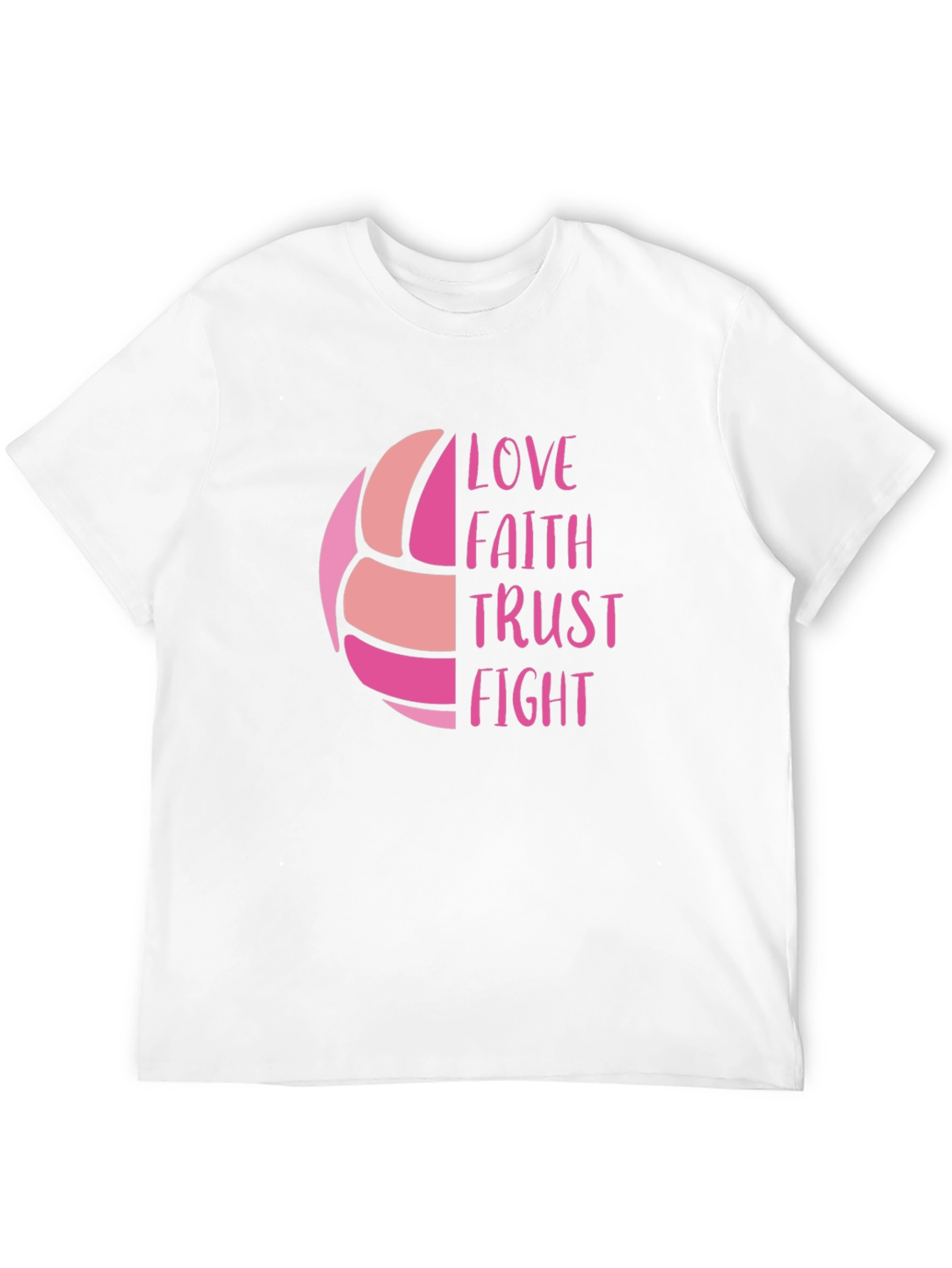Volleyball Love Faith Trust Fight Graphic Tee
