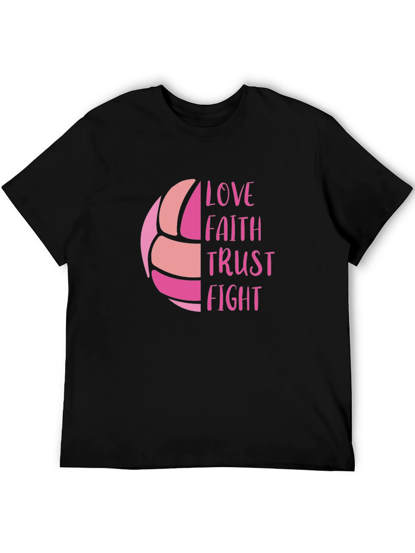 Volleyball Love Faith Trust Fight Graphic Tee