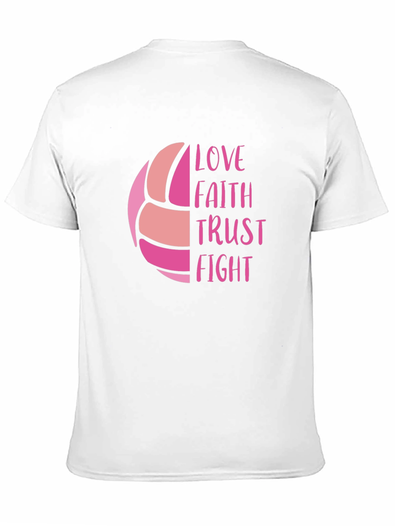 Volleyball Love Faith Trust Fight Graphic Tee
