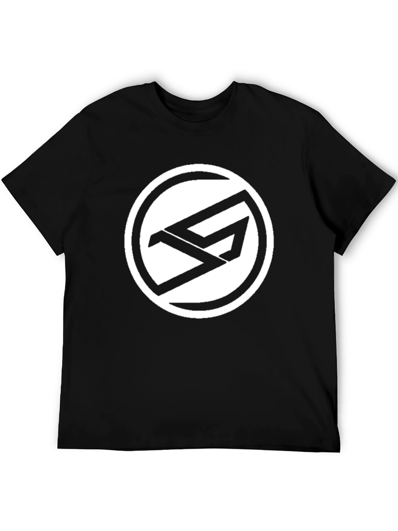 Black Tee with Abstract Circle Logo