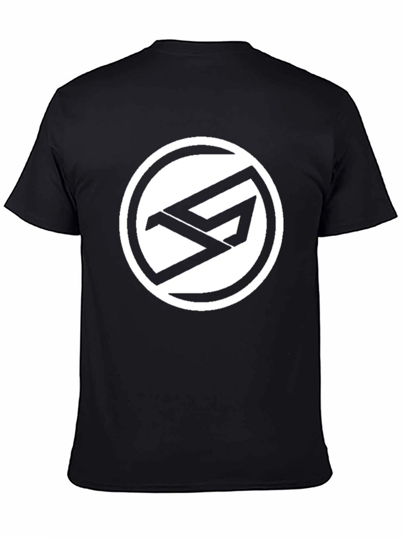 Black Tee with Abstract Circle Logo