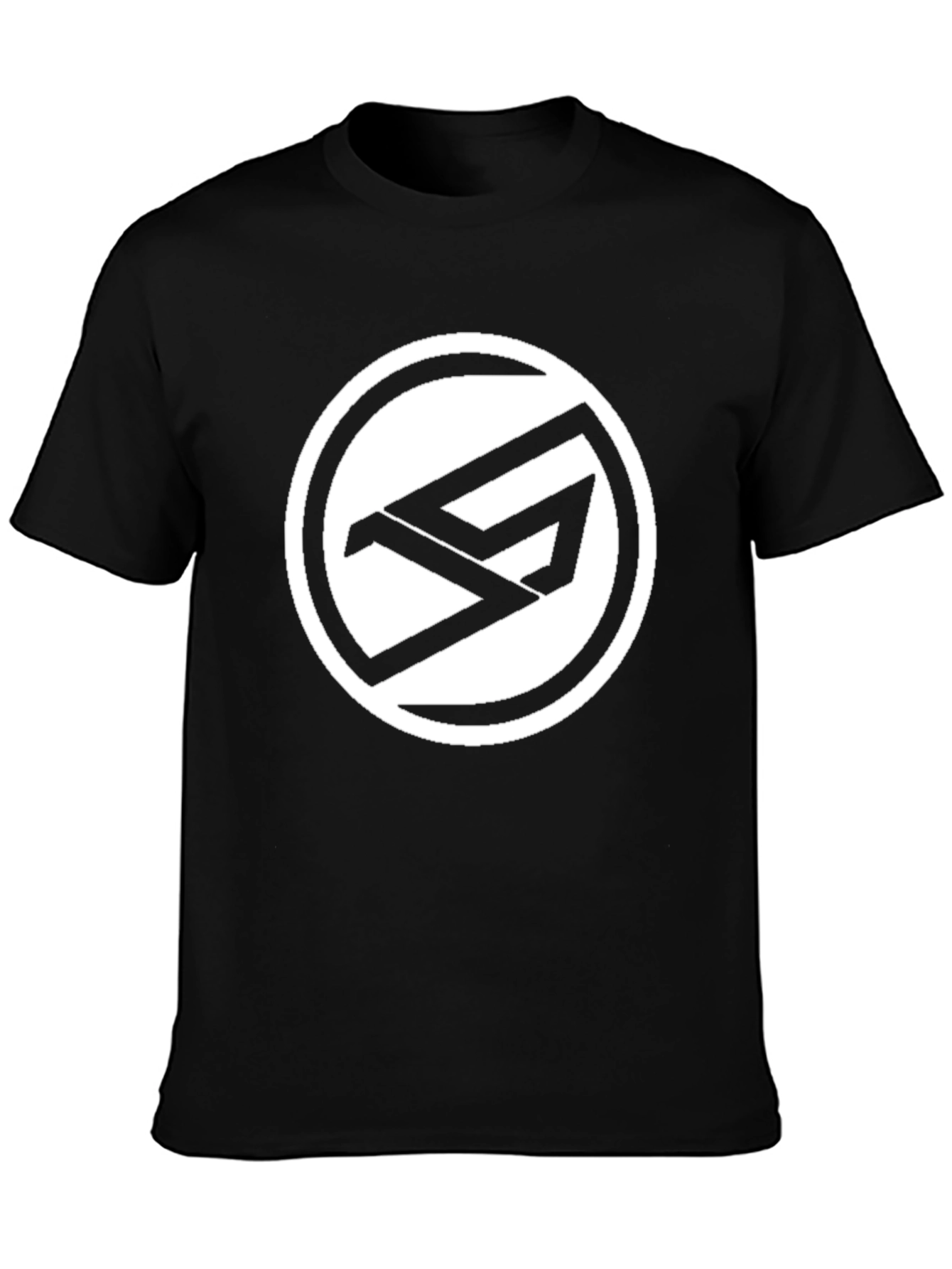 Black Tee with Abstract Circle Logo
