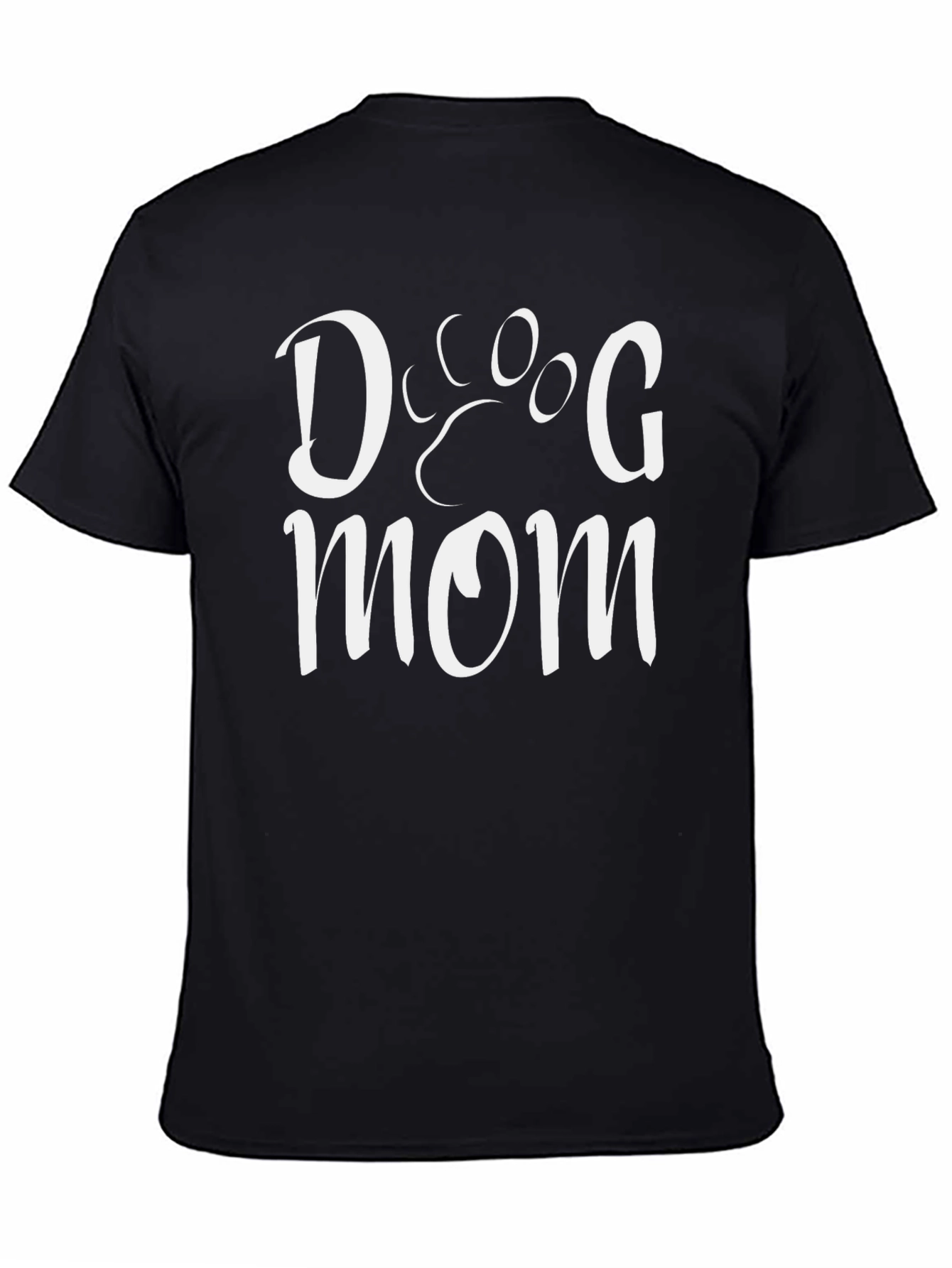 Dog Mom T-Shirt - Black Casual Comfortable