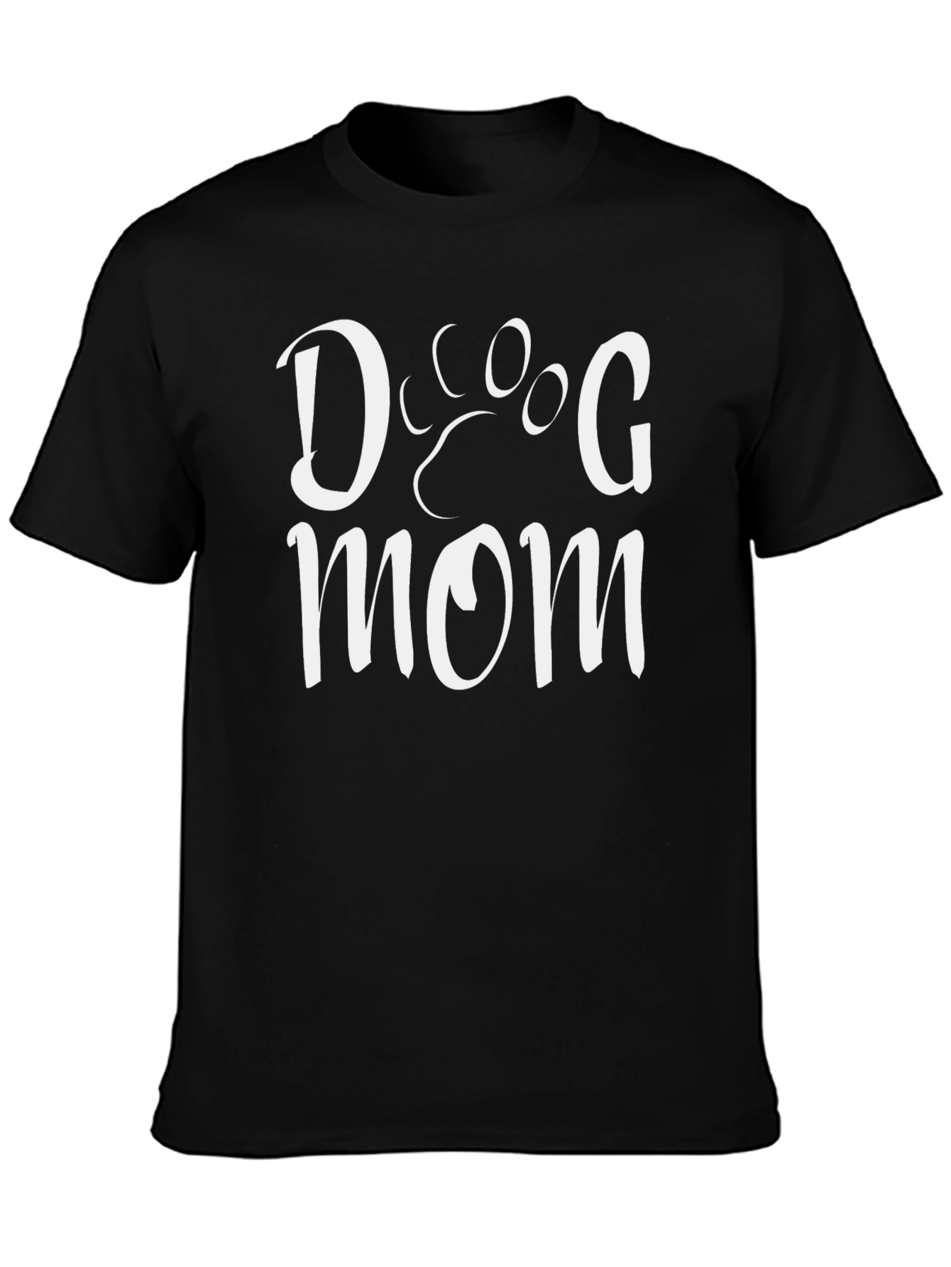 Dog Mom T-Shirt - Black Casual Comfortable