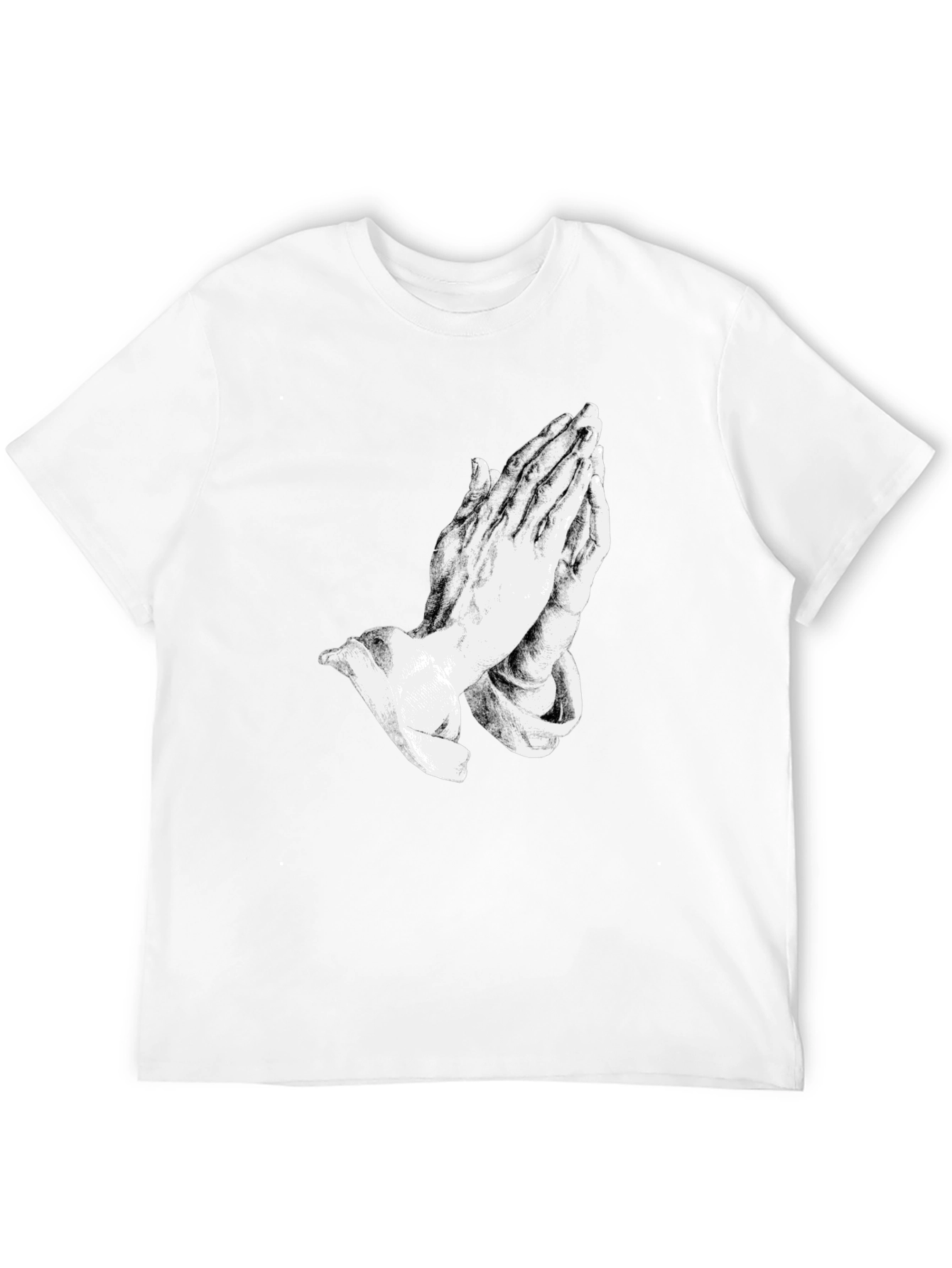 Praying Hands Graphic Black T-Shirt
