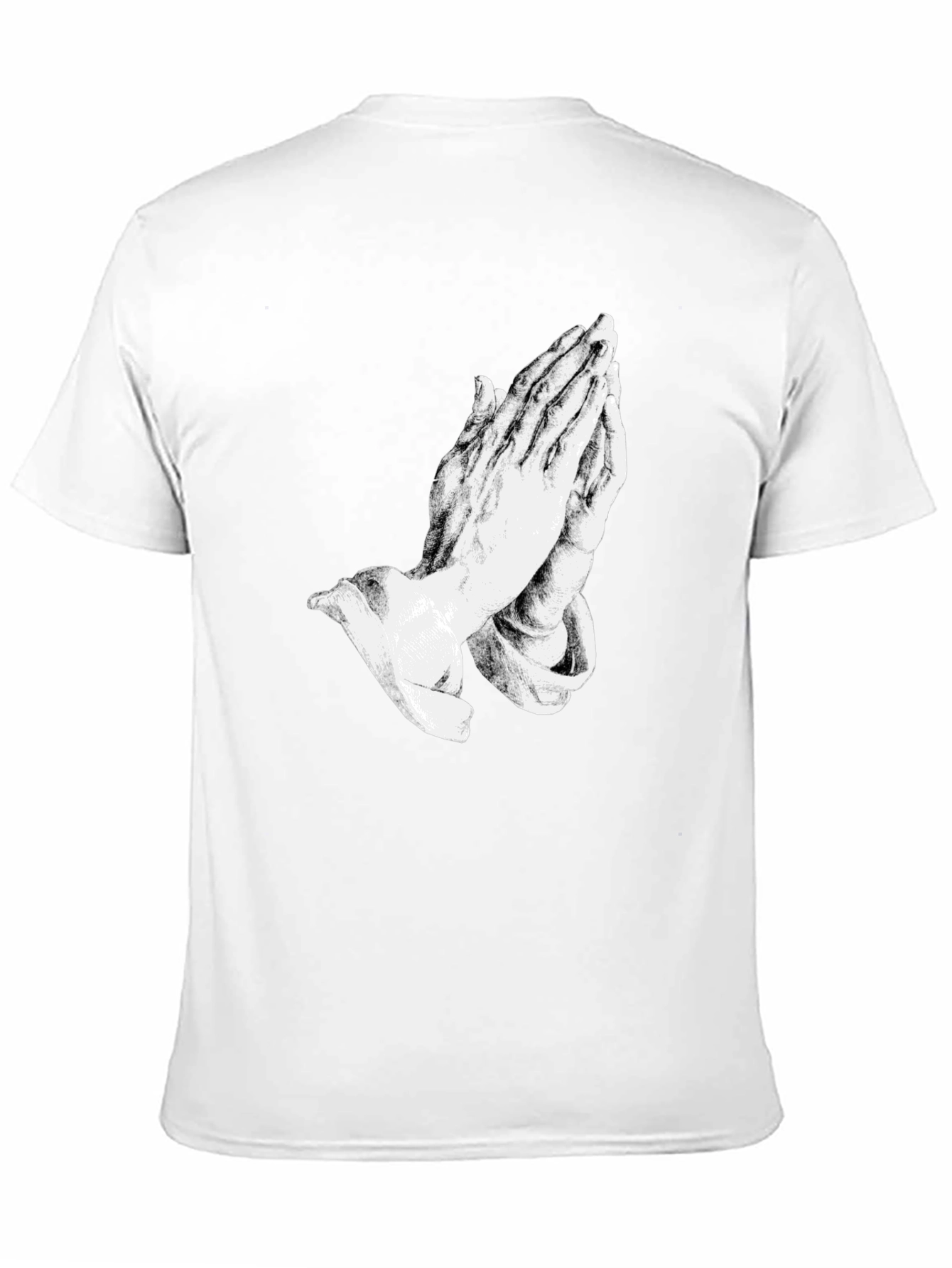 Praying Hands Graphic Black T-Shirt