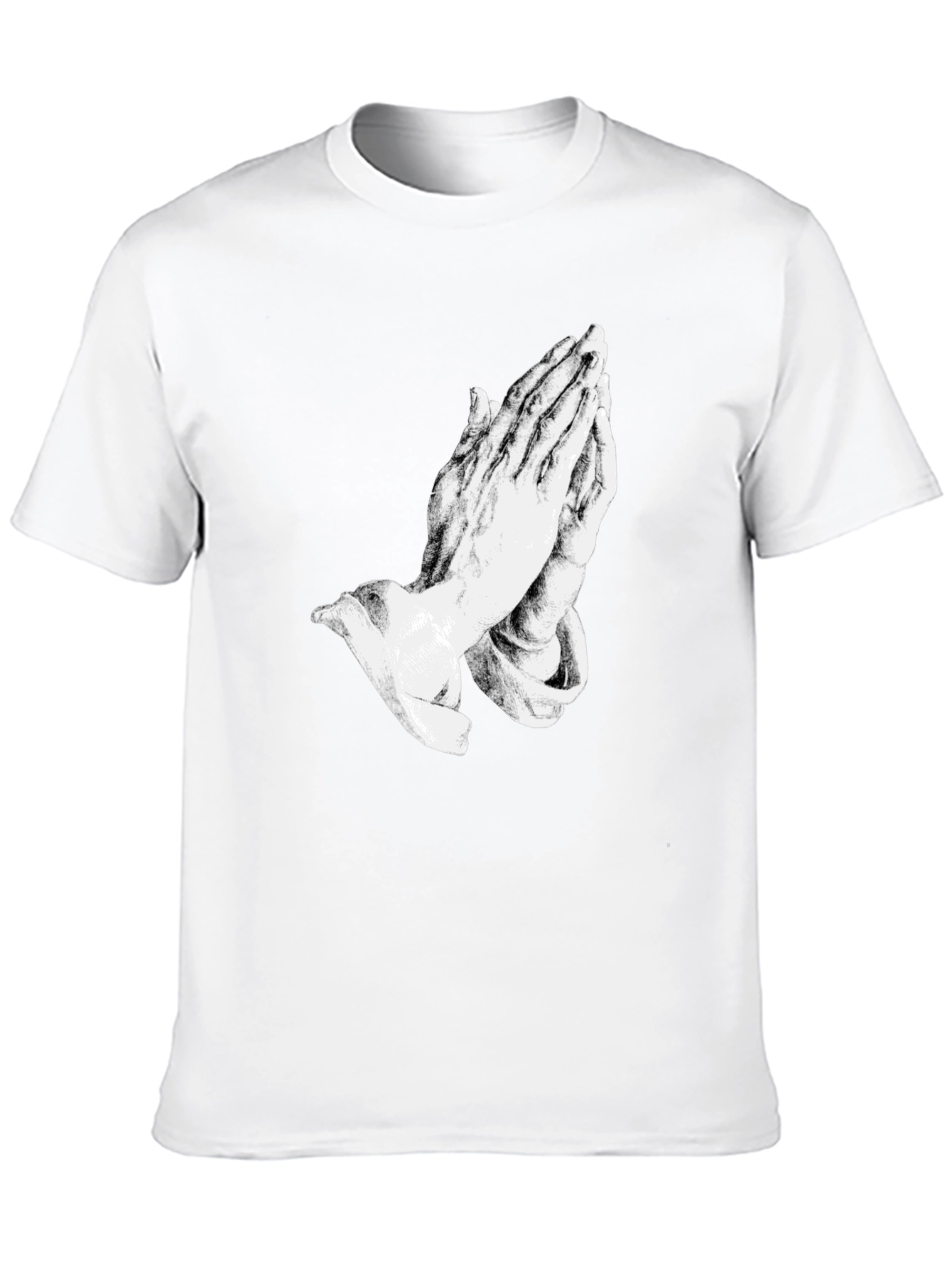Praying Hands Graphic Black T-Shirt