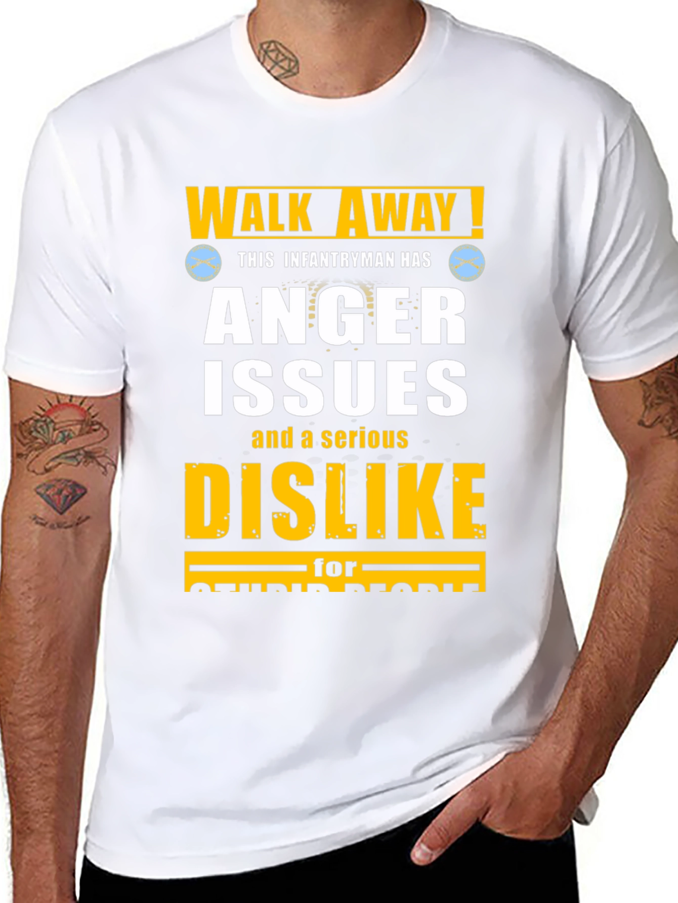 Walk Away! Infantryman Anger Issues T-Shirt