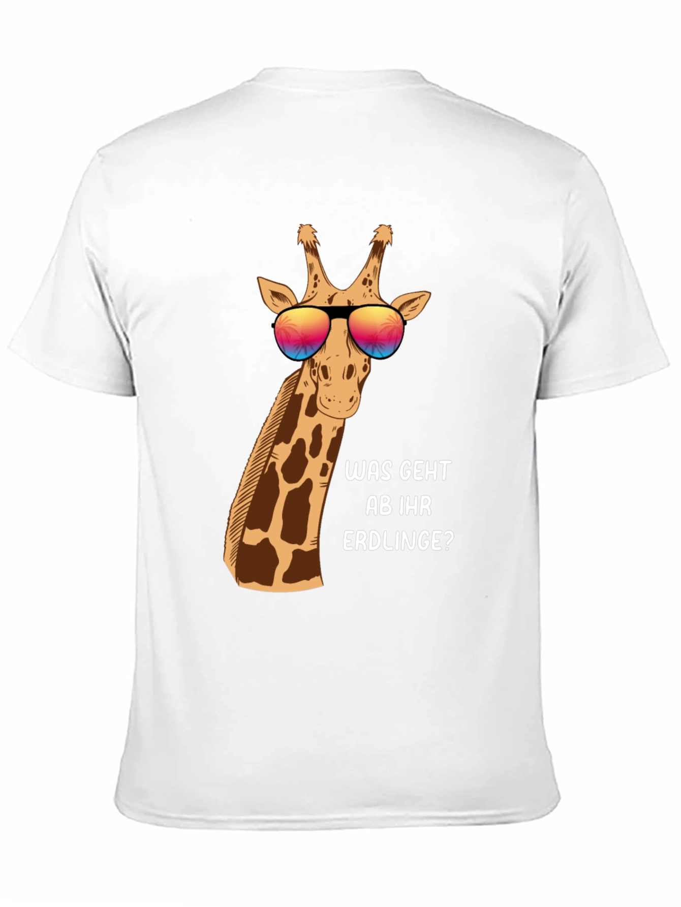 Cool Giraffe T-Shirt - Was Geht Ab Ihr Erdlinge?
