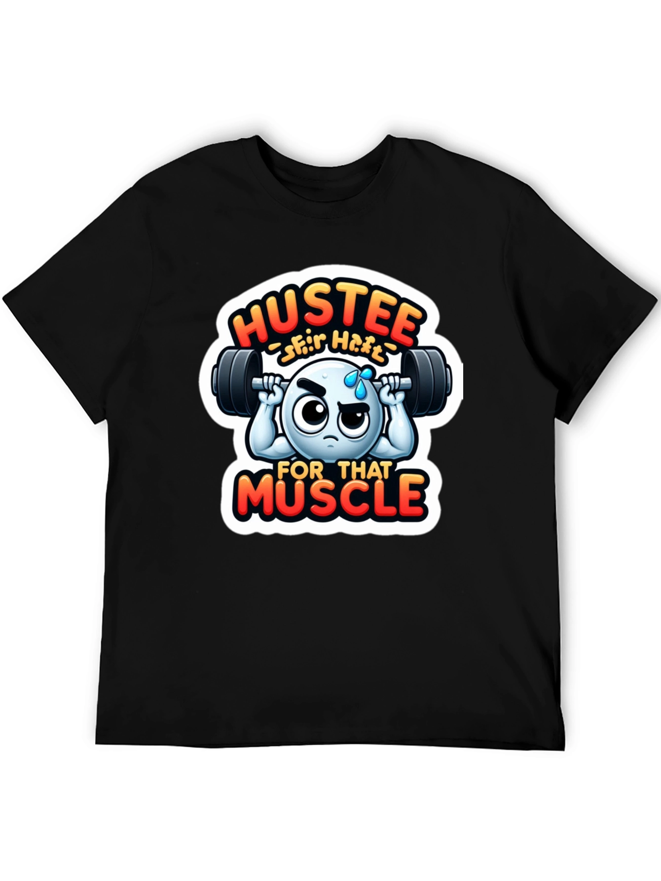 Hustee for That Muscle Black T-Shirt