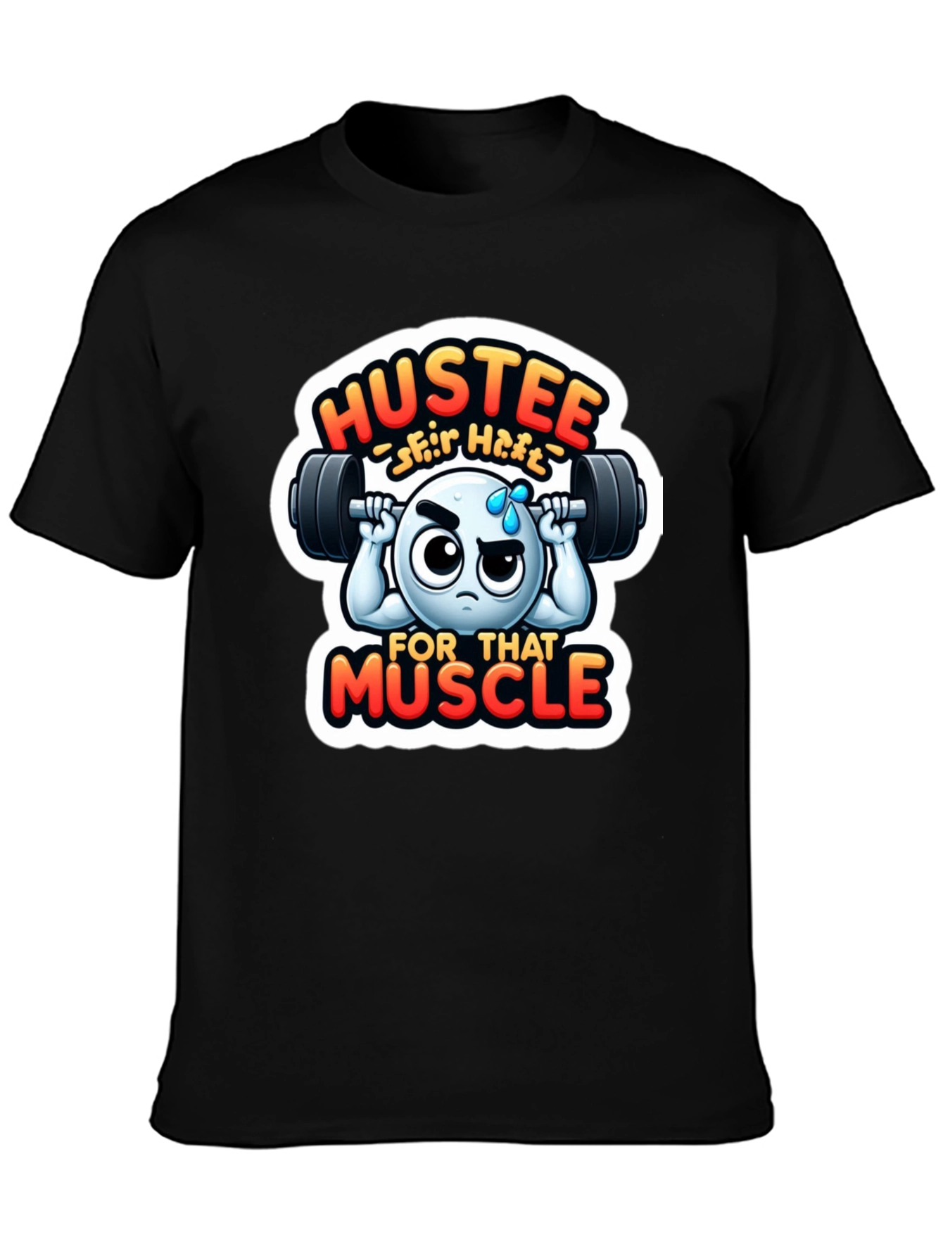 Hustee for That Muscle Black T-Shirt