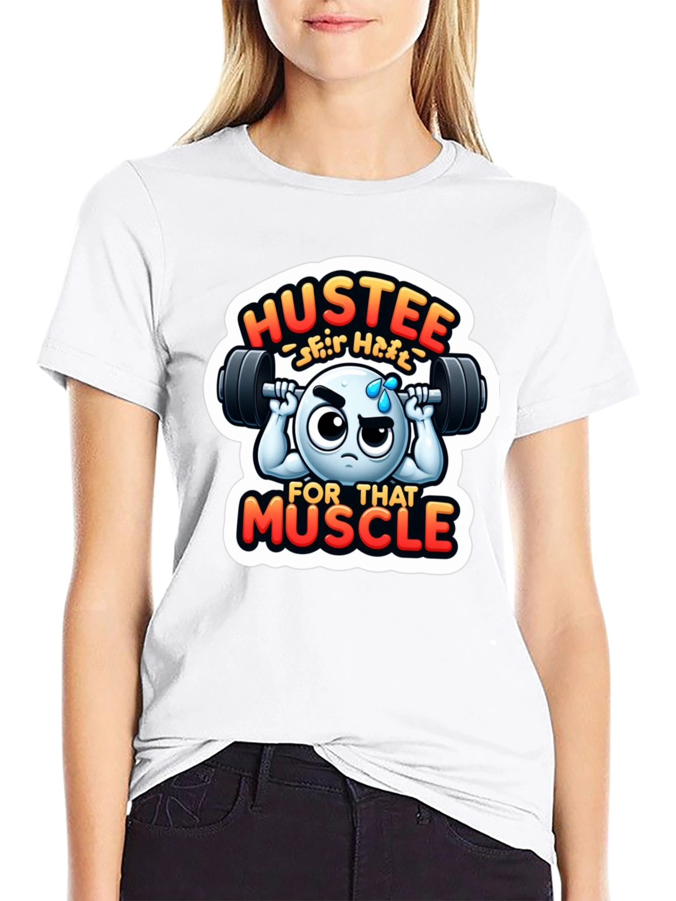 Hustee for That Muscle Black T-Shirt