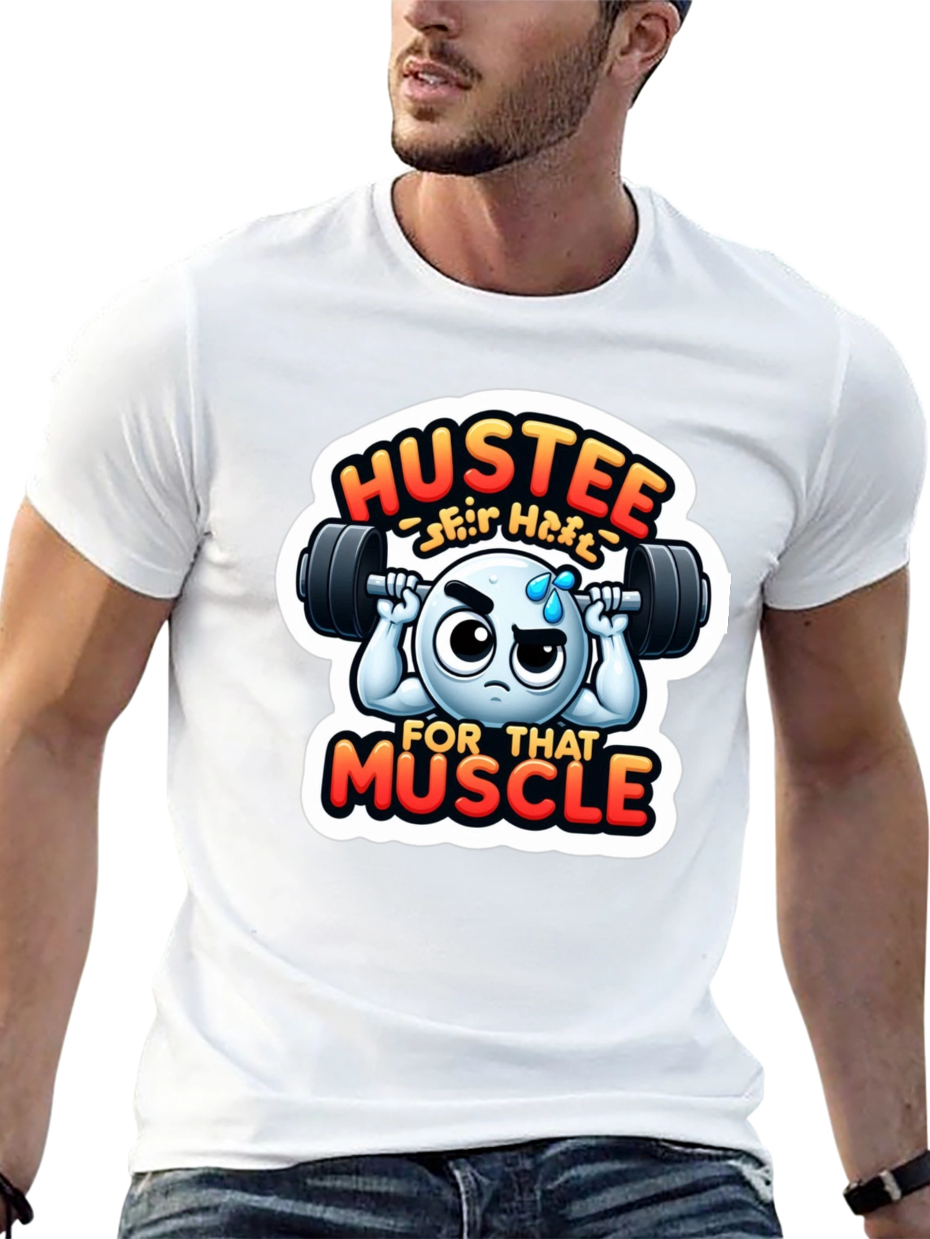 Hustee for That Muscle Black T-Shirt