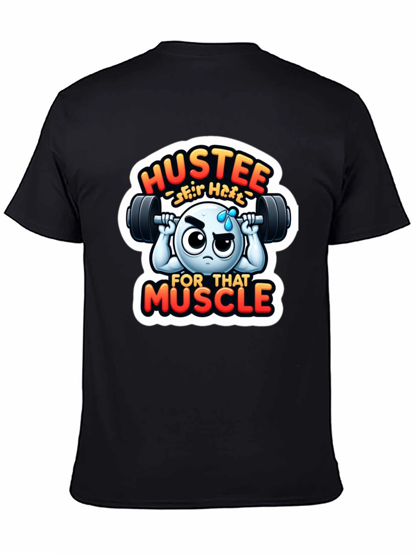 Hustee for That Muscle Black T-Shirt