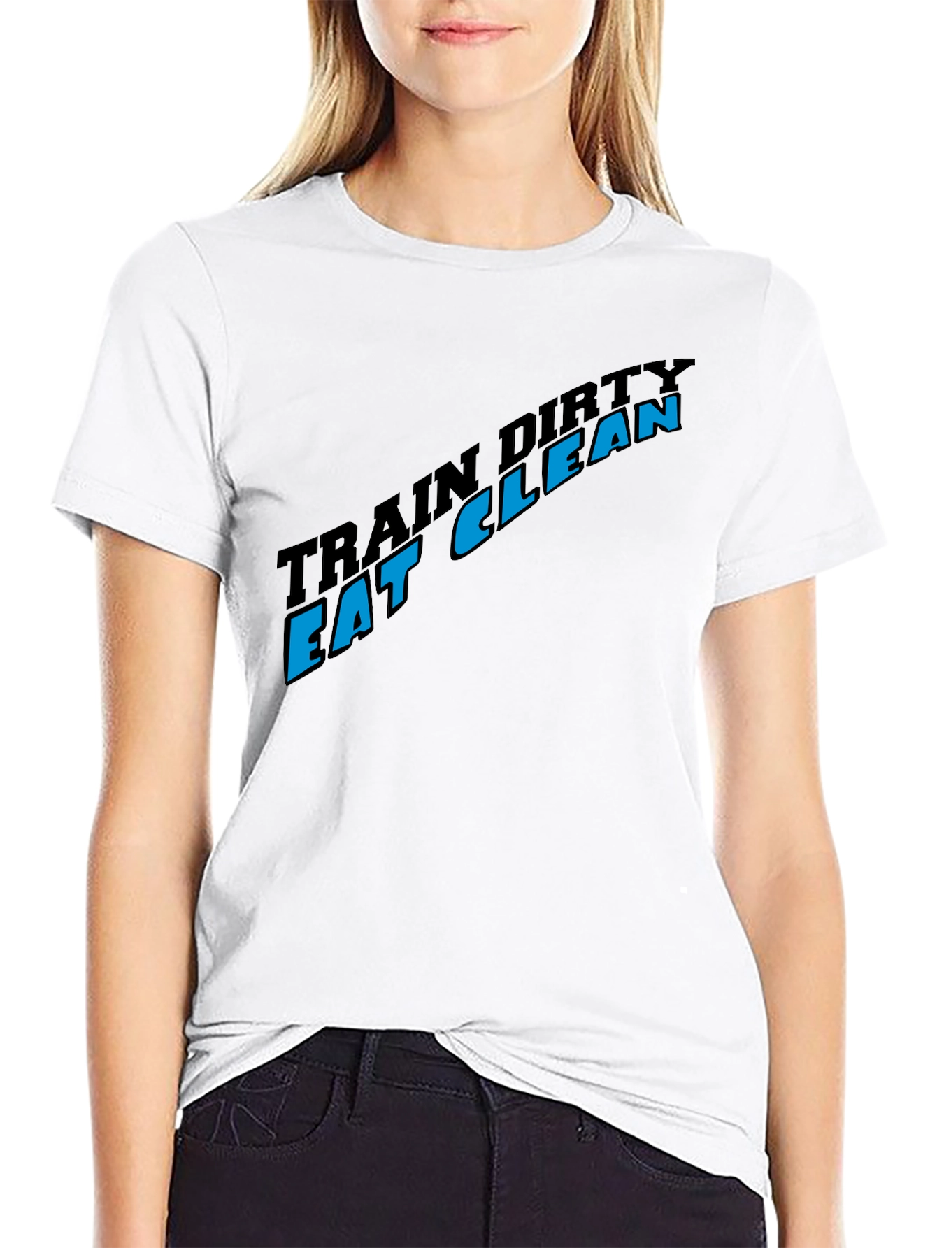 Train Dirty Eat Clean Black Graphic Tee