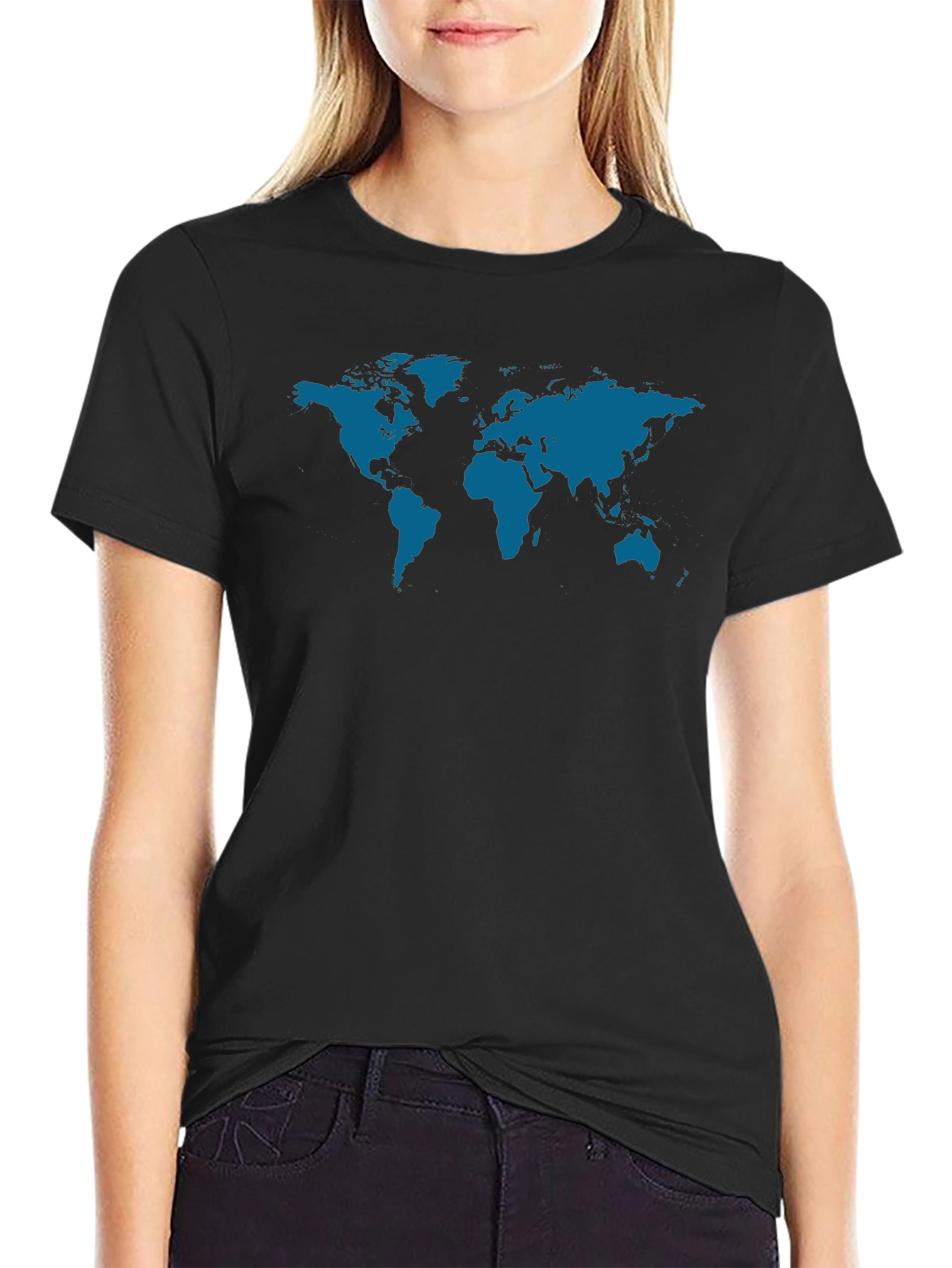 World Map Graphic Tee - Travel Style