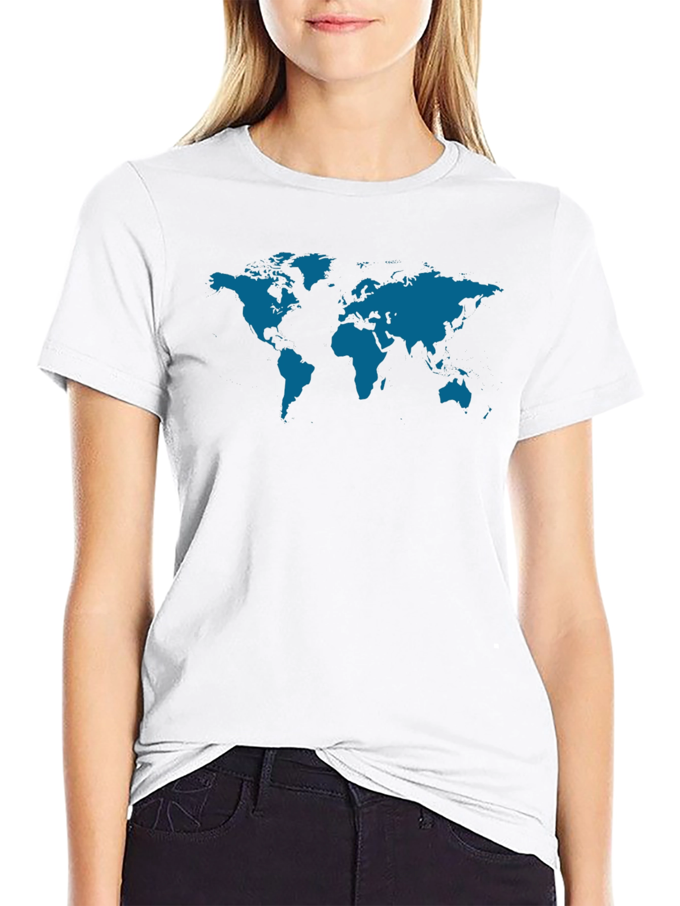 World Map Graphic Tee - Travel Style