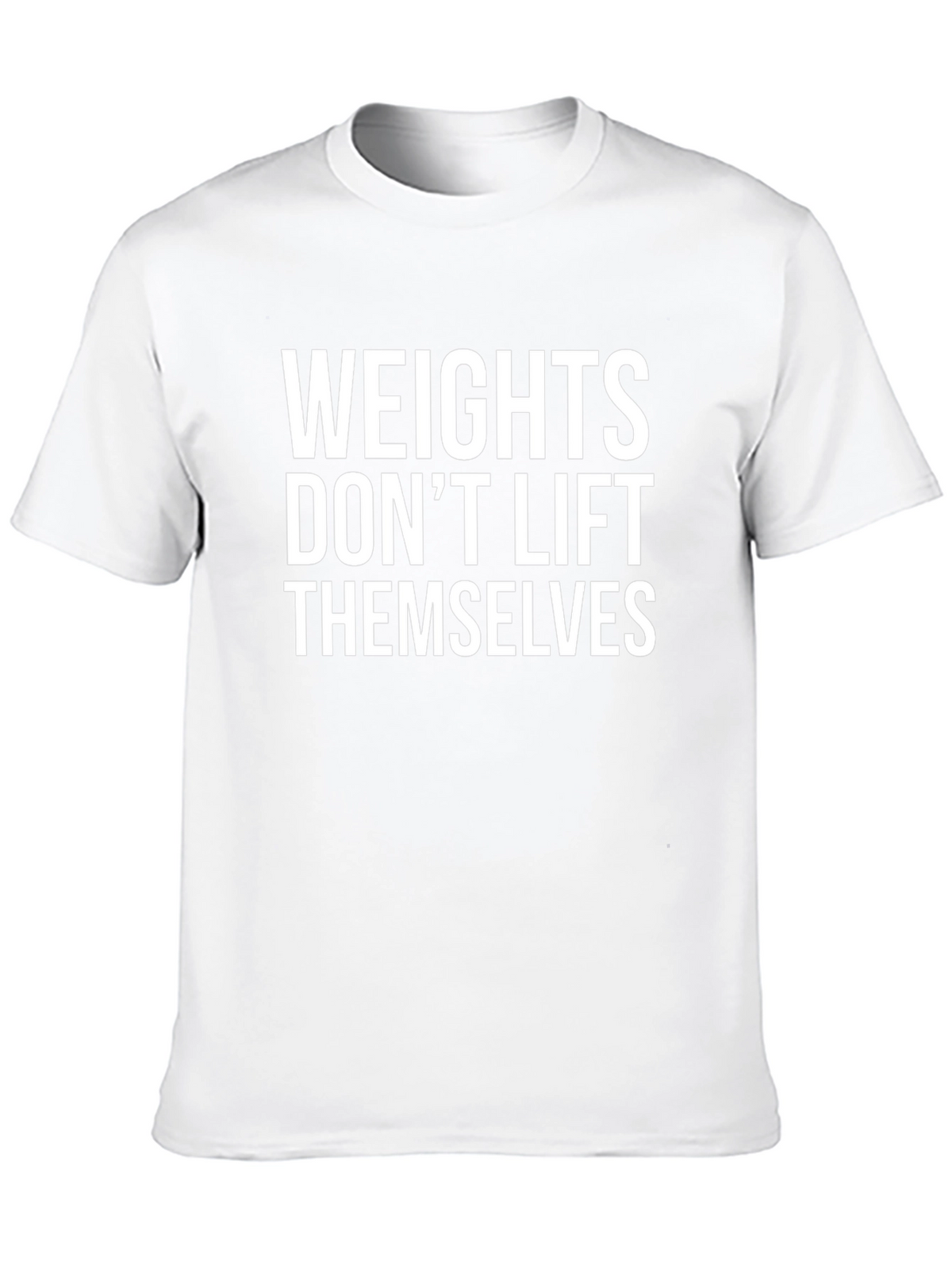 Weights Dont Lift Themselves Black Graphic Tee