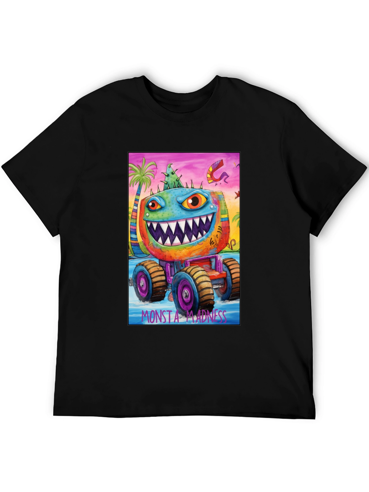 Monsta Madness Graphic Tee - Cool Monster Truck Design