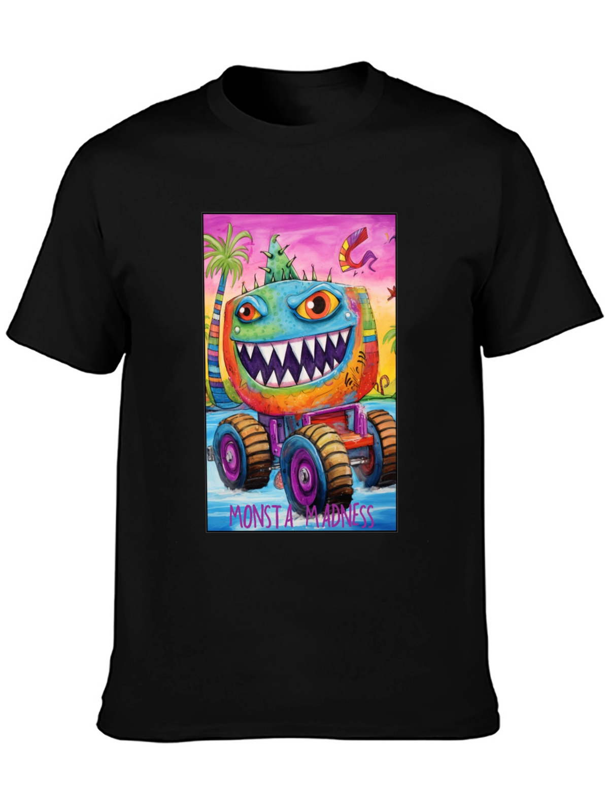 Monsta Madness Graphic Tee - Cool Monster Truck Design