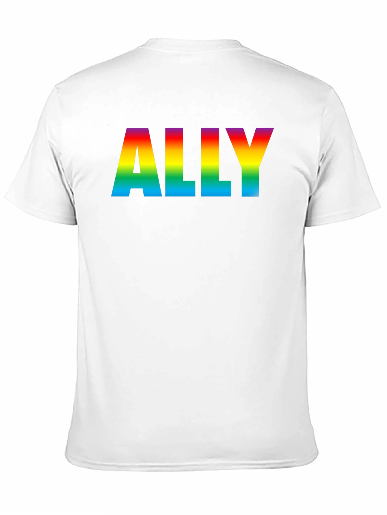 Rainbow ALLY Pride T-Shirt - Black Cotton Blend