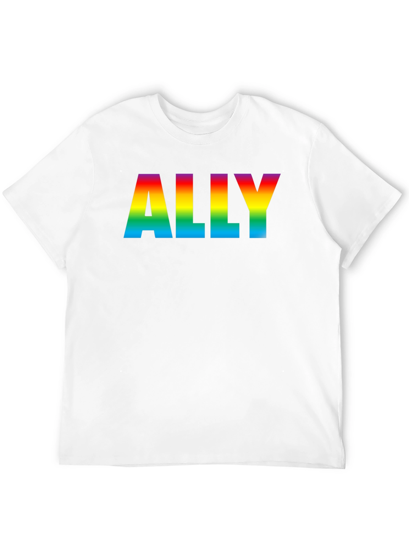 Rainbow ALLY Pride T-Shirt - Black Cotton Blend