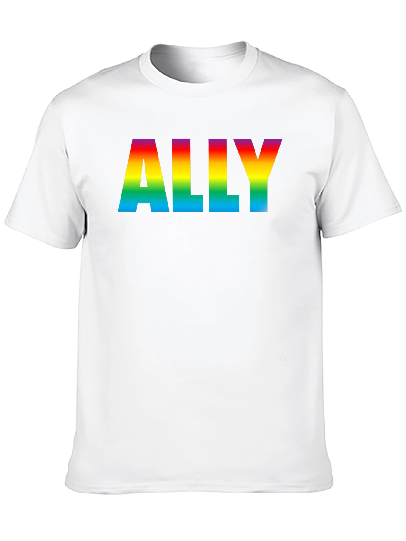 Rainbow ALLY Pride T-Shirt - Black Cotton Blend