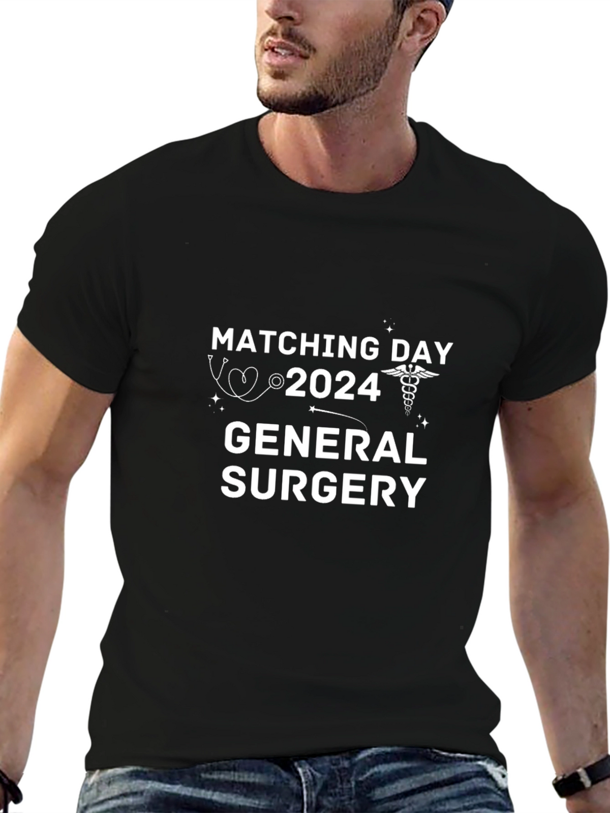 Matching Day 2024 General Surgery Black T-Shirt