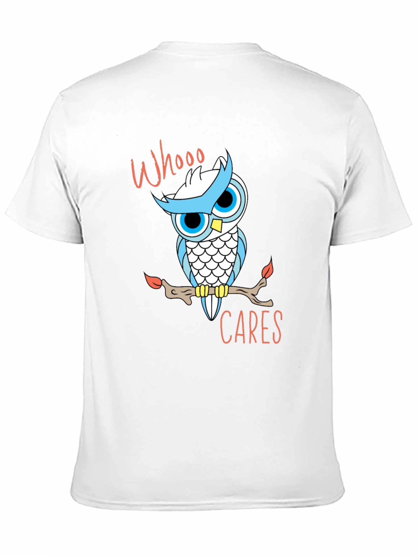 Whooo Cares Owl Graphic T-Shirt - Black Cotton Tee