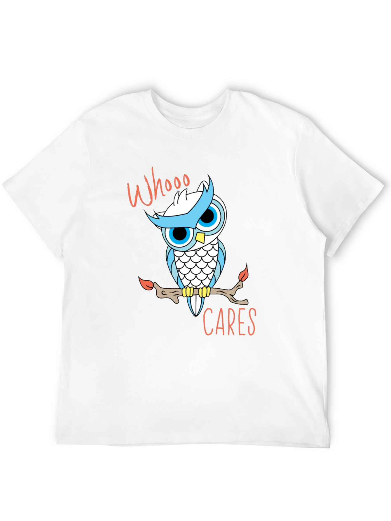 Whooo Cares Owl Graphic T-Shirt - Black Cotton Tee