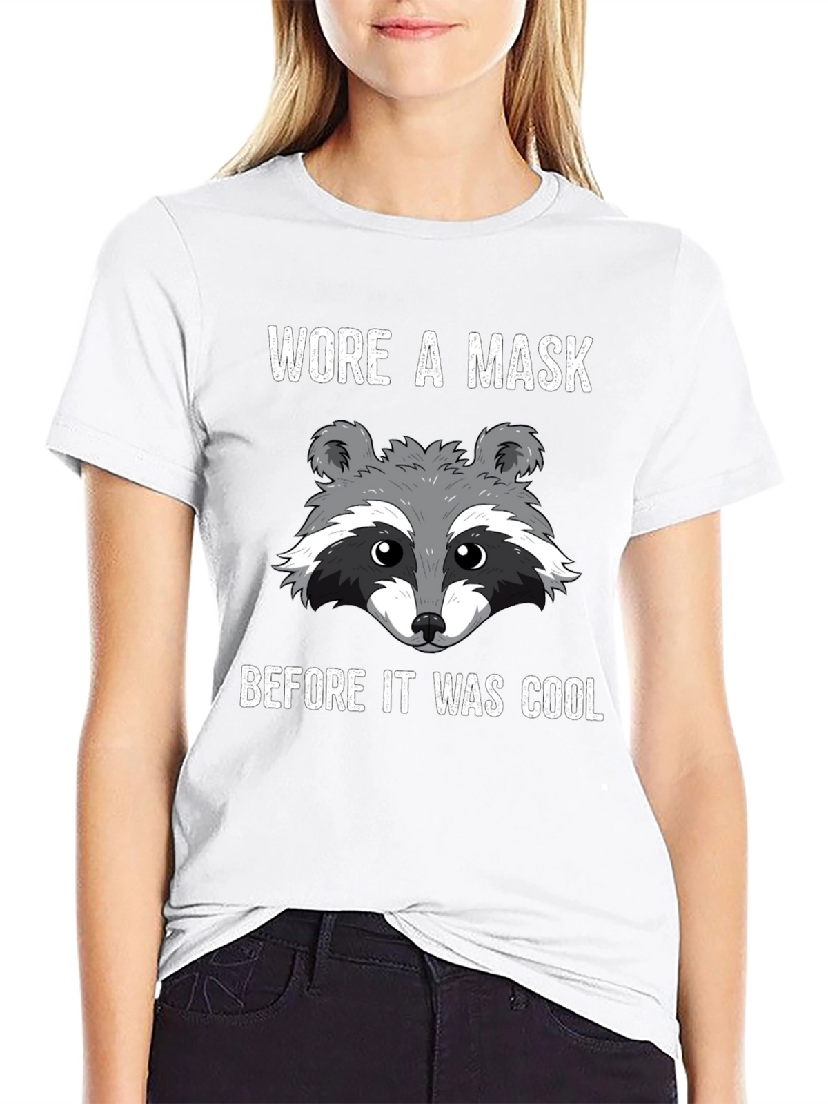 Masked Raccoon Graphic T-Shirt