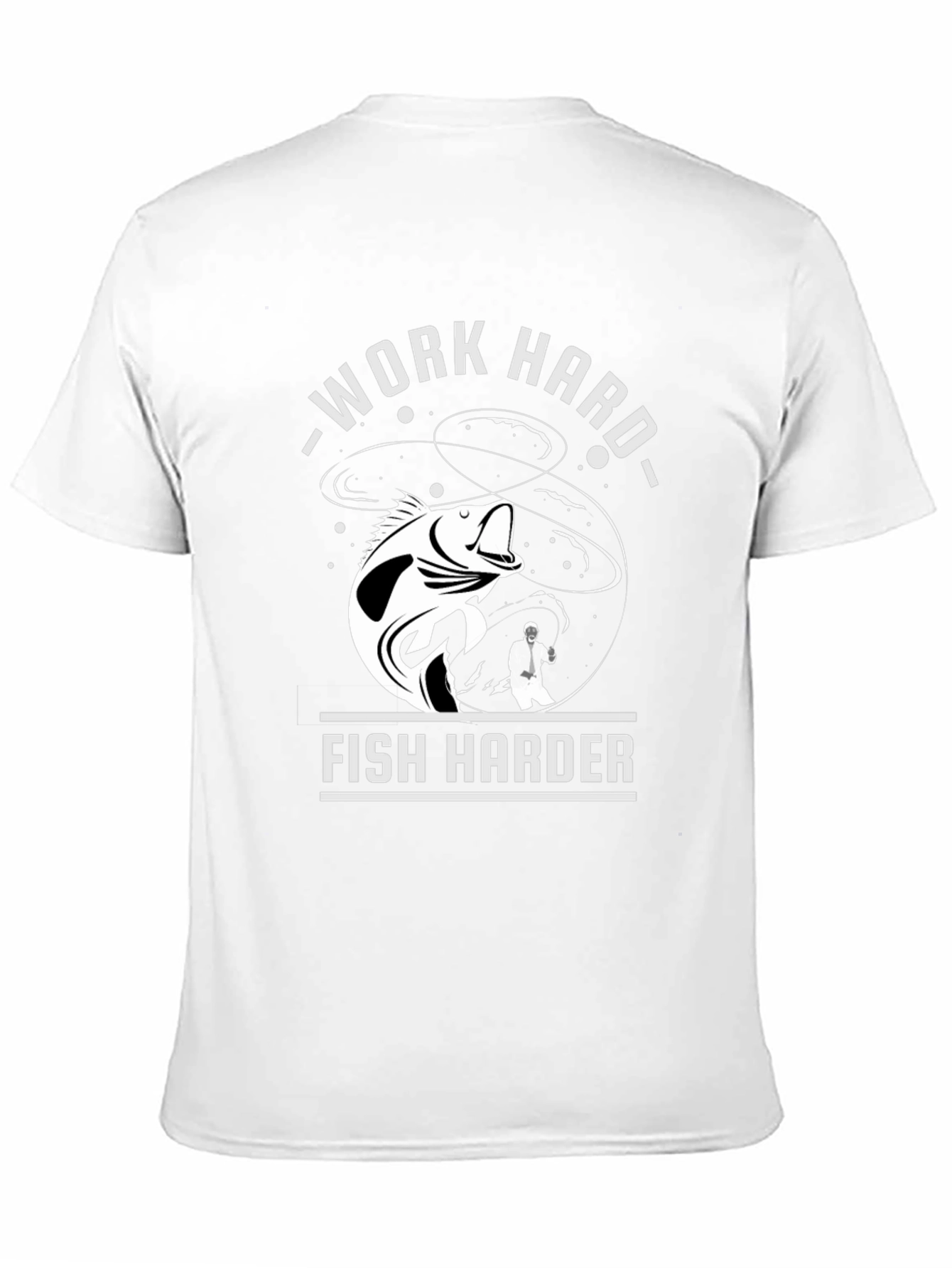 Work Hard Fish Harder Graphic T-Shirt