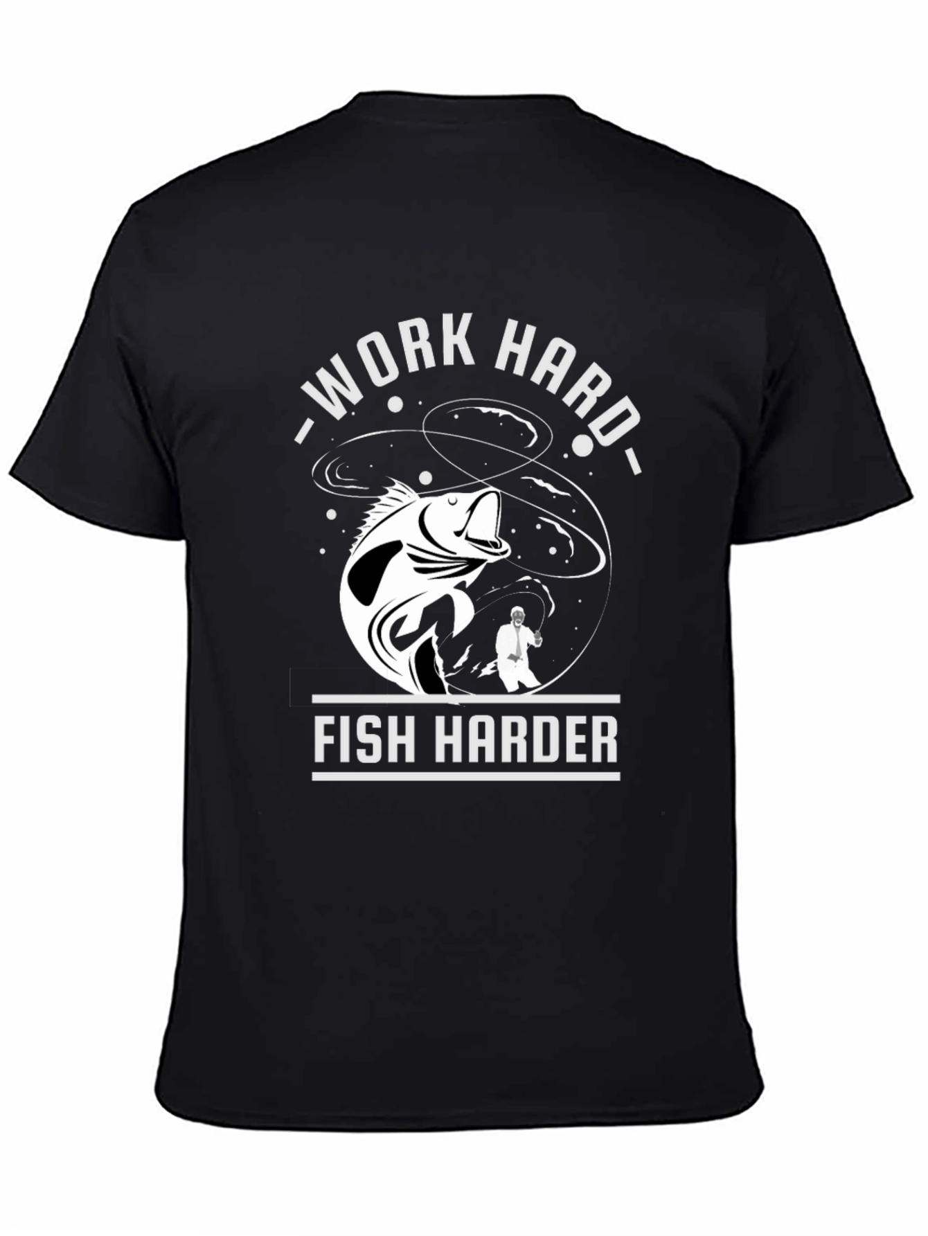 Work Hard Fish Harder Graphic T-Shirt