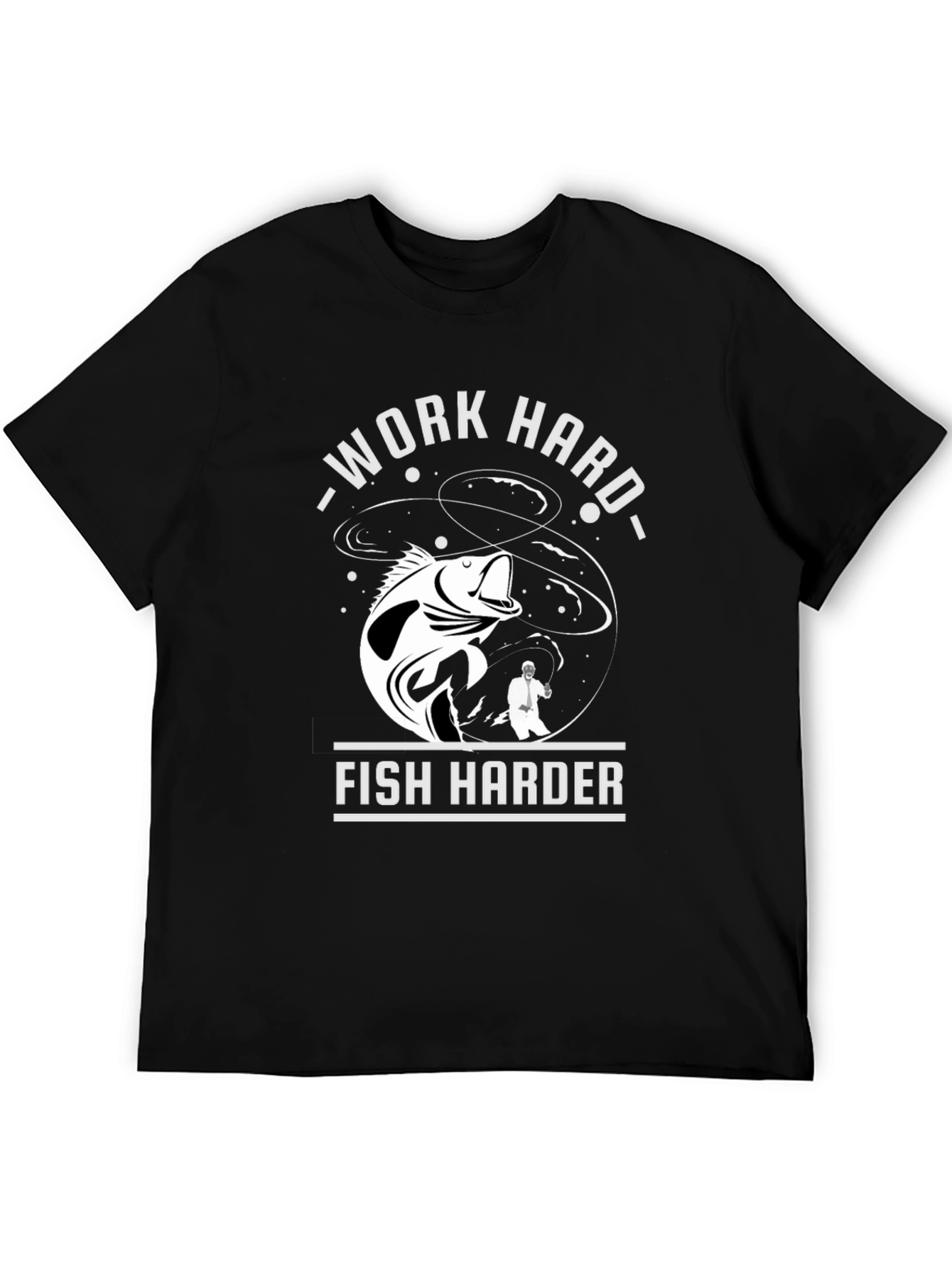 Work Hard Fish Harder Graphic T-Shirt